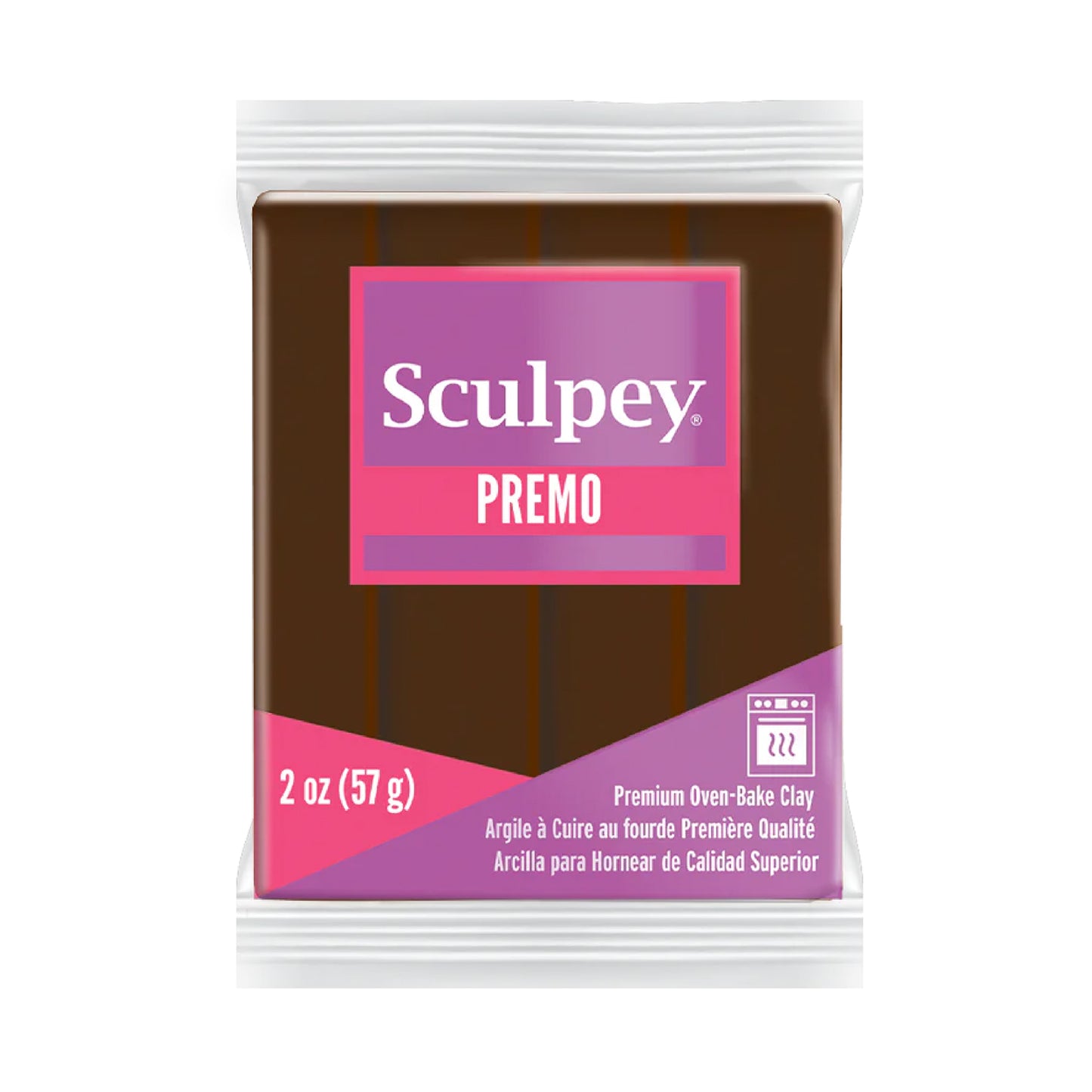 Premo Sculpey Polymer Clay - Burnt Umber 2 oz block
