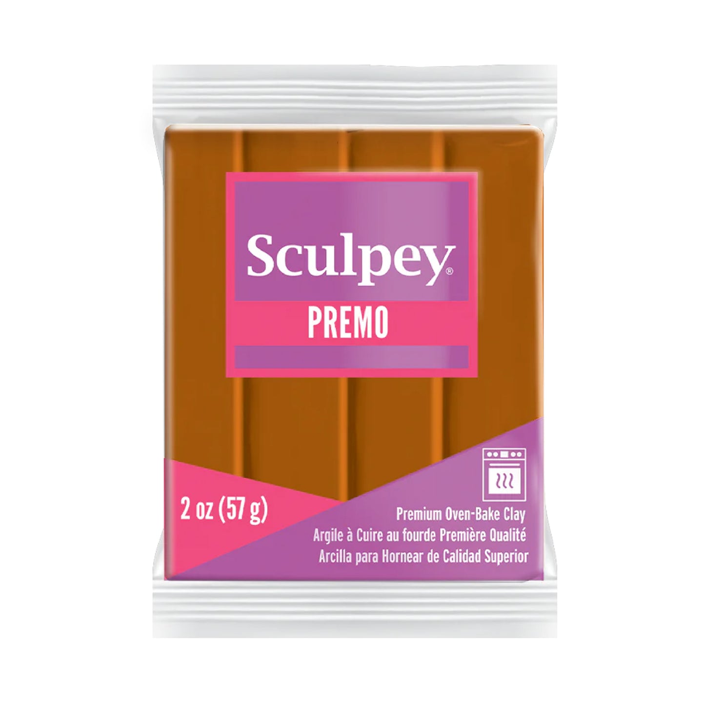 Premo Sculpey Polymer Clay - Raw Sienna 2 oz block