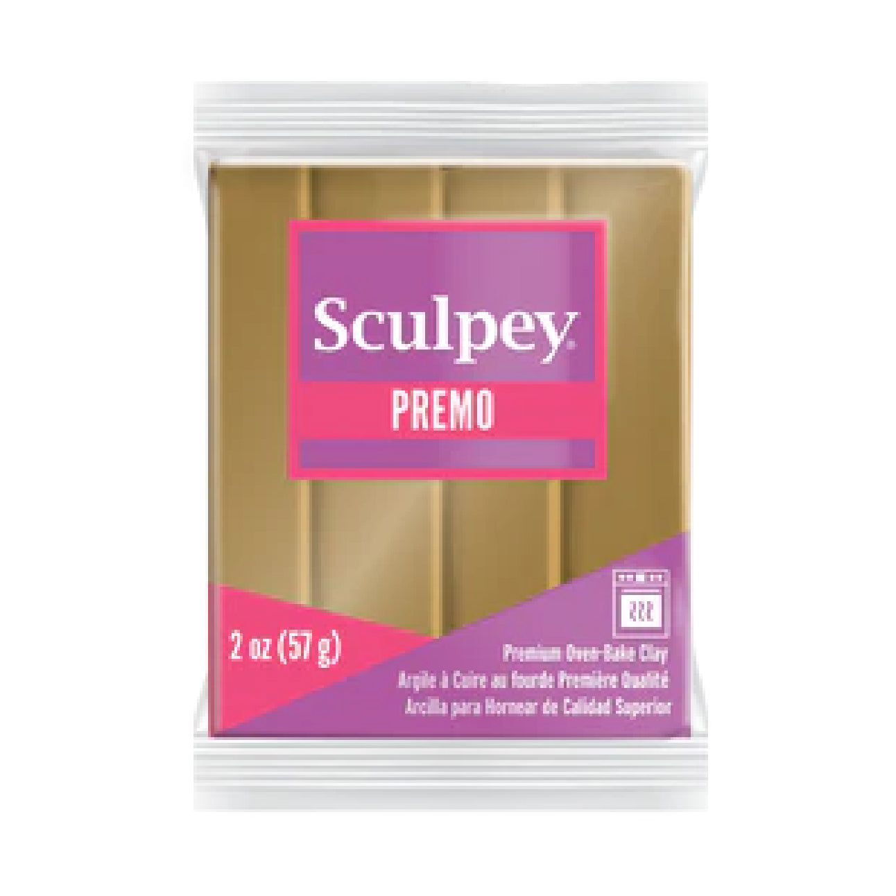 Premo Accent Sculpey® Polymer Clay - Antique Gold 2 oz block