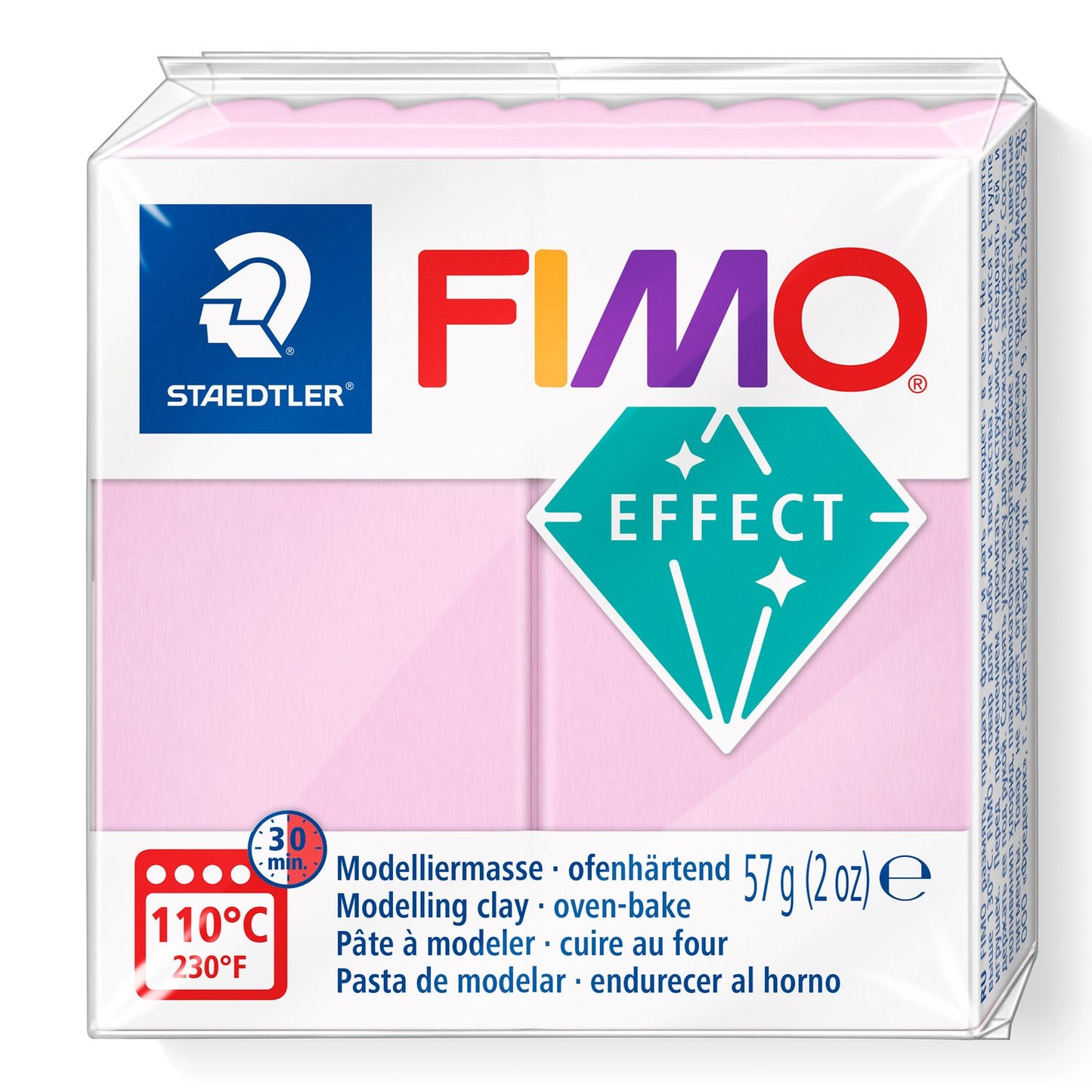 FIMO® Polymer Clay - Light Pink #205 2 oz block