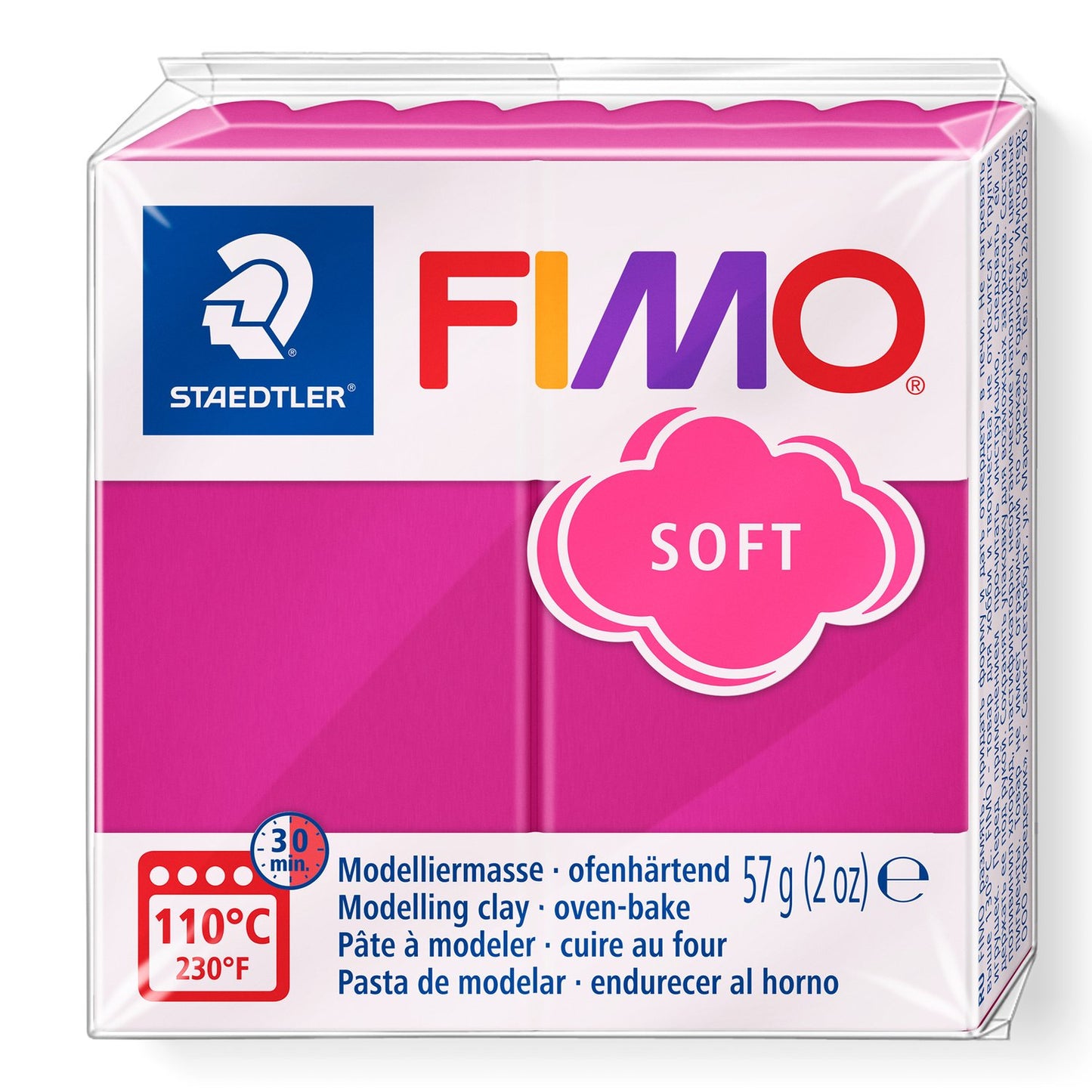 FIMO® Polymer Clay - Raspberry #22 2 oz block
