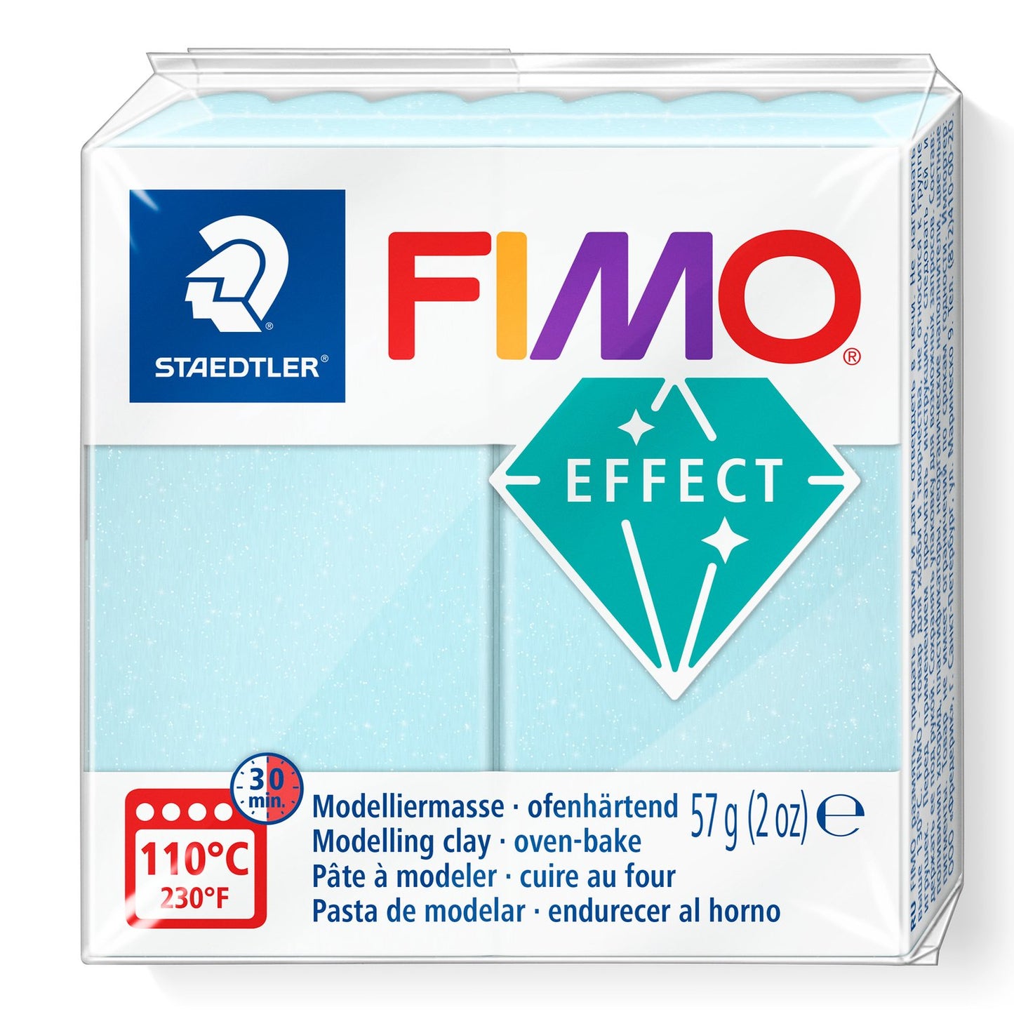 FIMO® Polymer Clay - Blue Ice Quartz #306 2 oz block