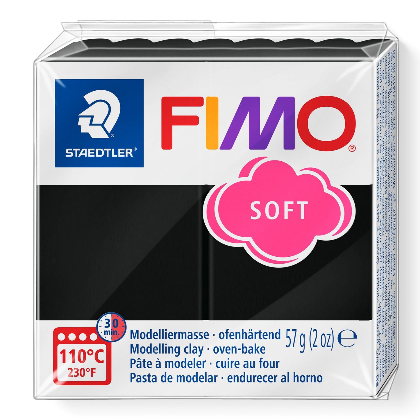 FIMO® Polymer Clay - Black #9 2 oz block