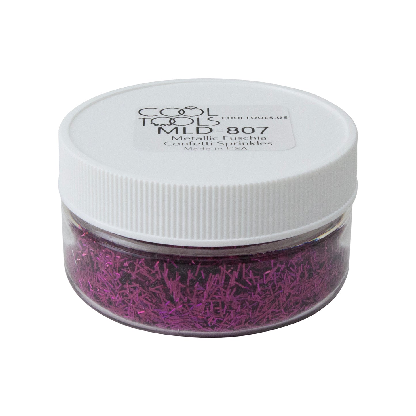 jar of Metallic Fuchsia Confetti Sprinkles