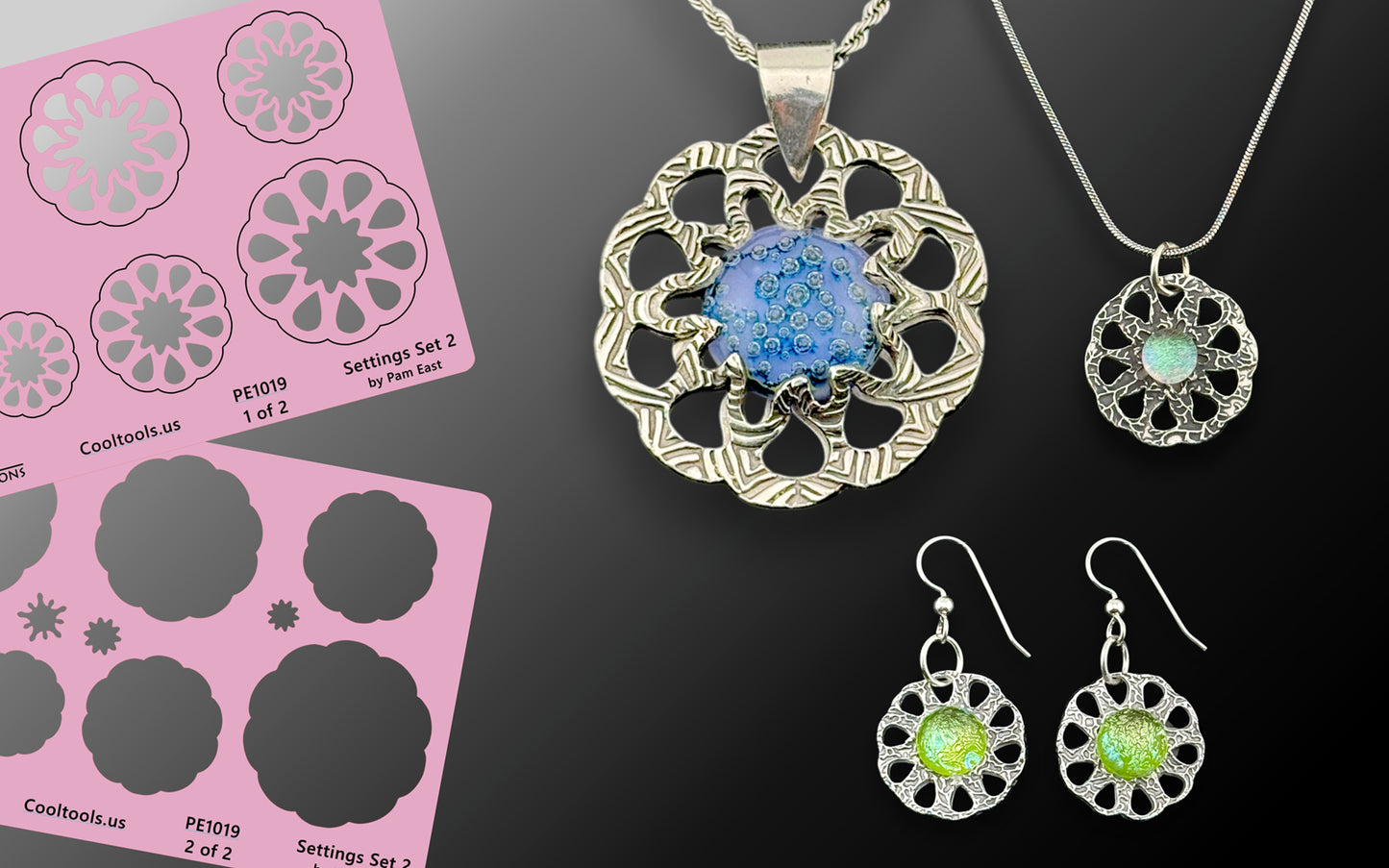 Pam East Template - Glass Setting Set 2 - Cool Tools