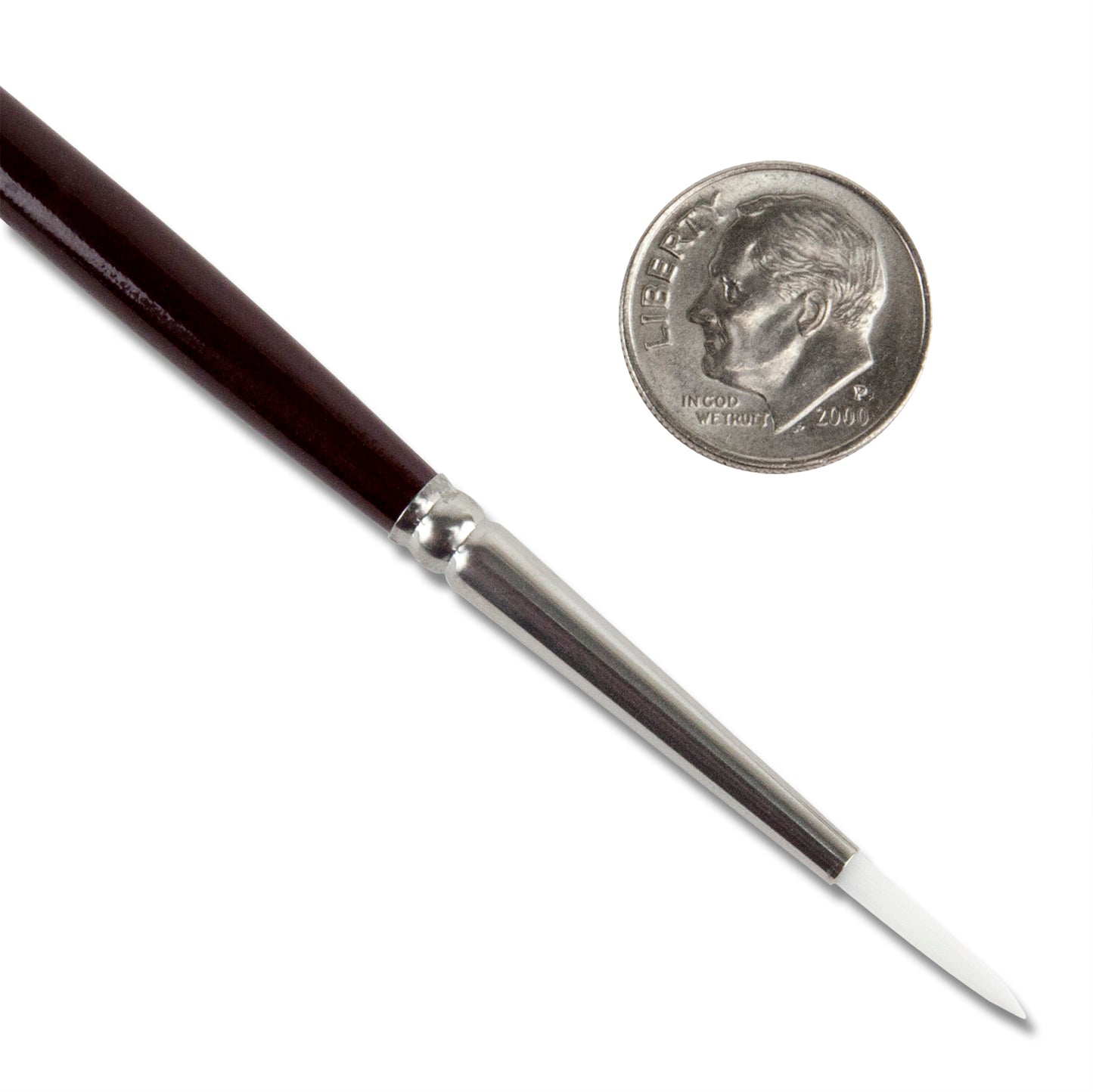 Taklon Bristle Brush #3 with wood handle with dime