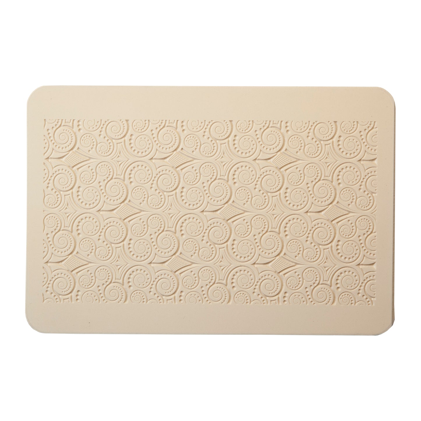 beige Rollable Texture Tile - Nouveau Mucha Embossed