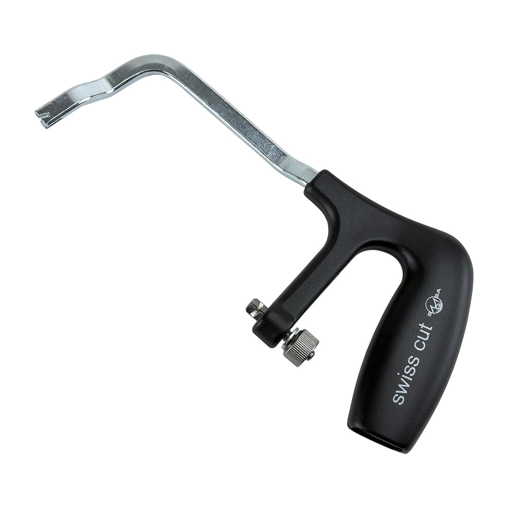 Swiss Cut Offset Saw with black plastic grip