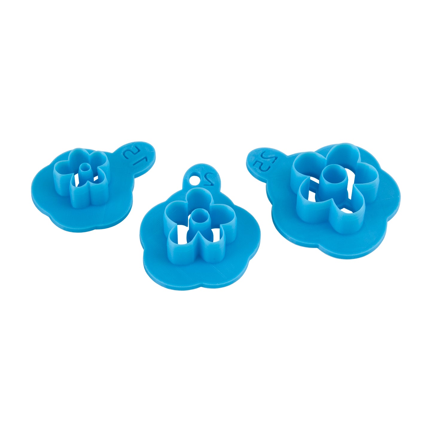 blue plastic Sully's Clay - Flower Polo Set 15mm, 20mm, 25mm