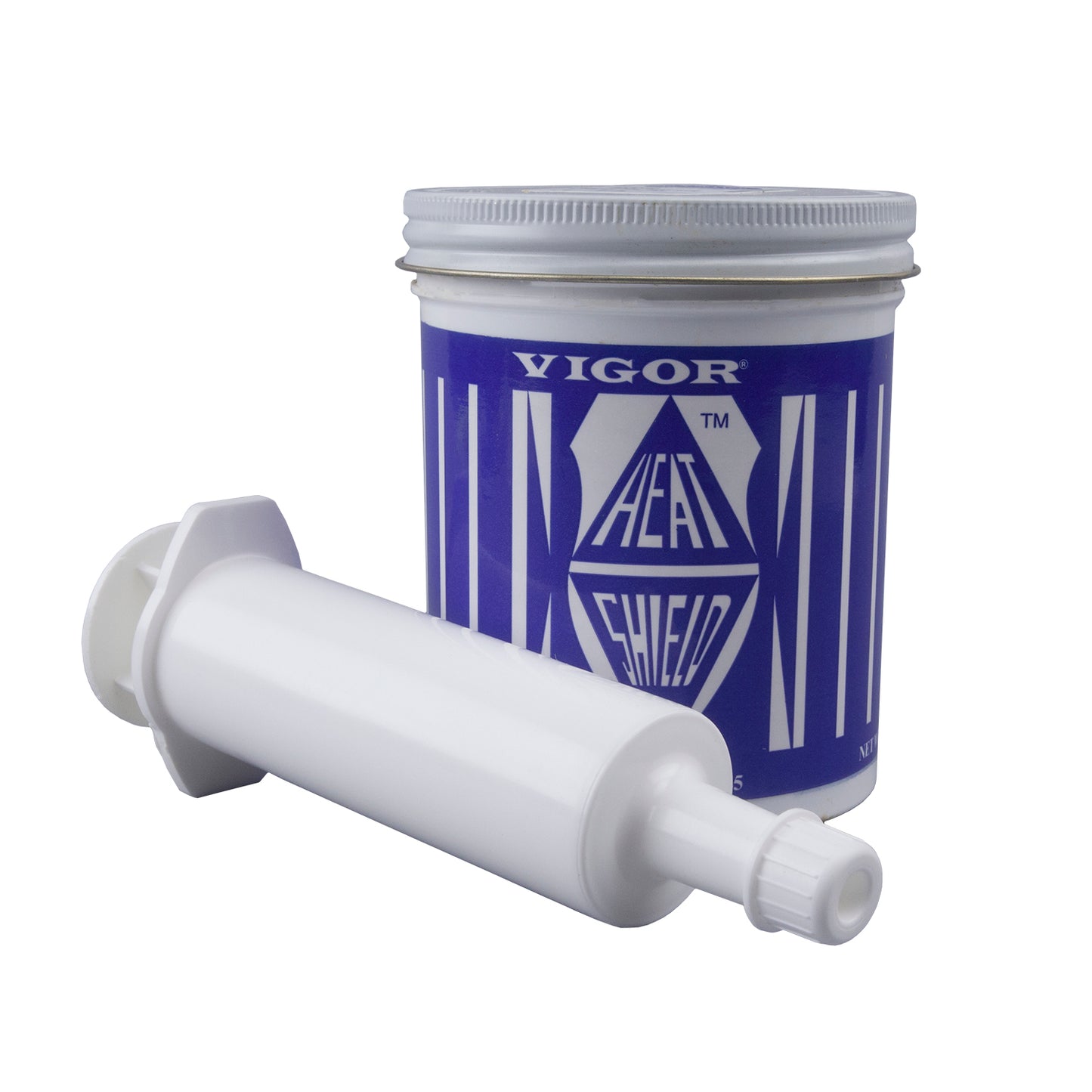 can of Vigor Heat Shield with Applicator Syringe - 1lb