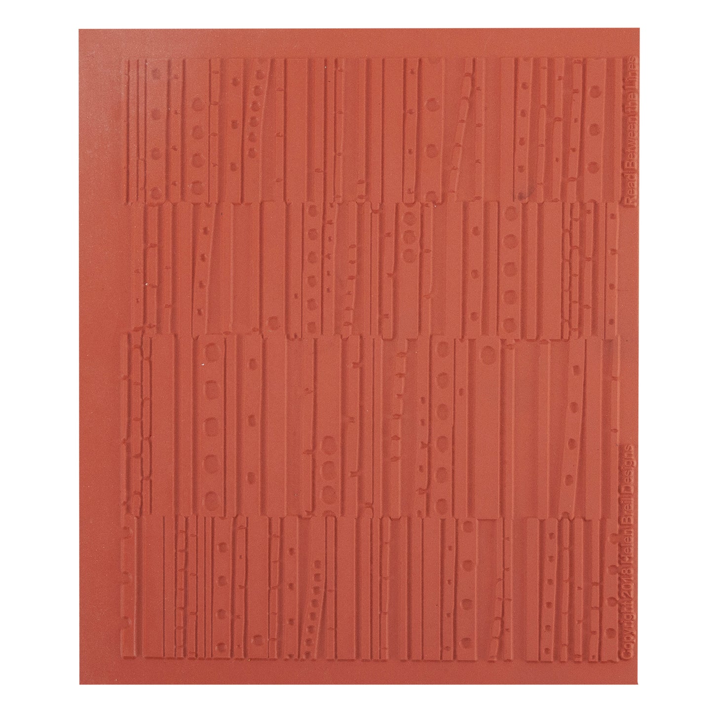 orange Helen Breil Texture Stamp - Read Between the Lines