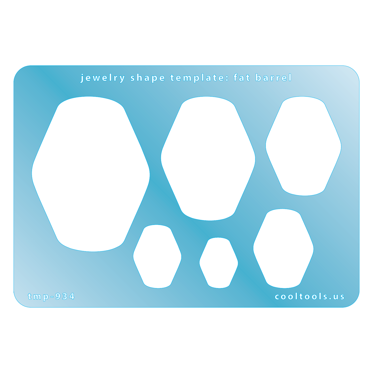 blue plastic Jewelry Shape Template - Fat Barrel