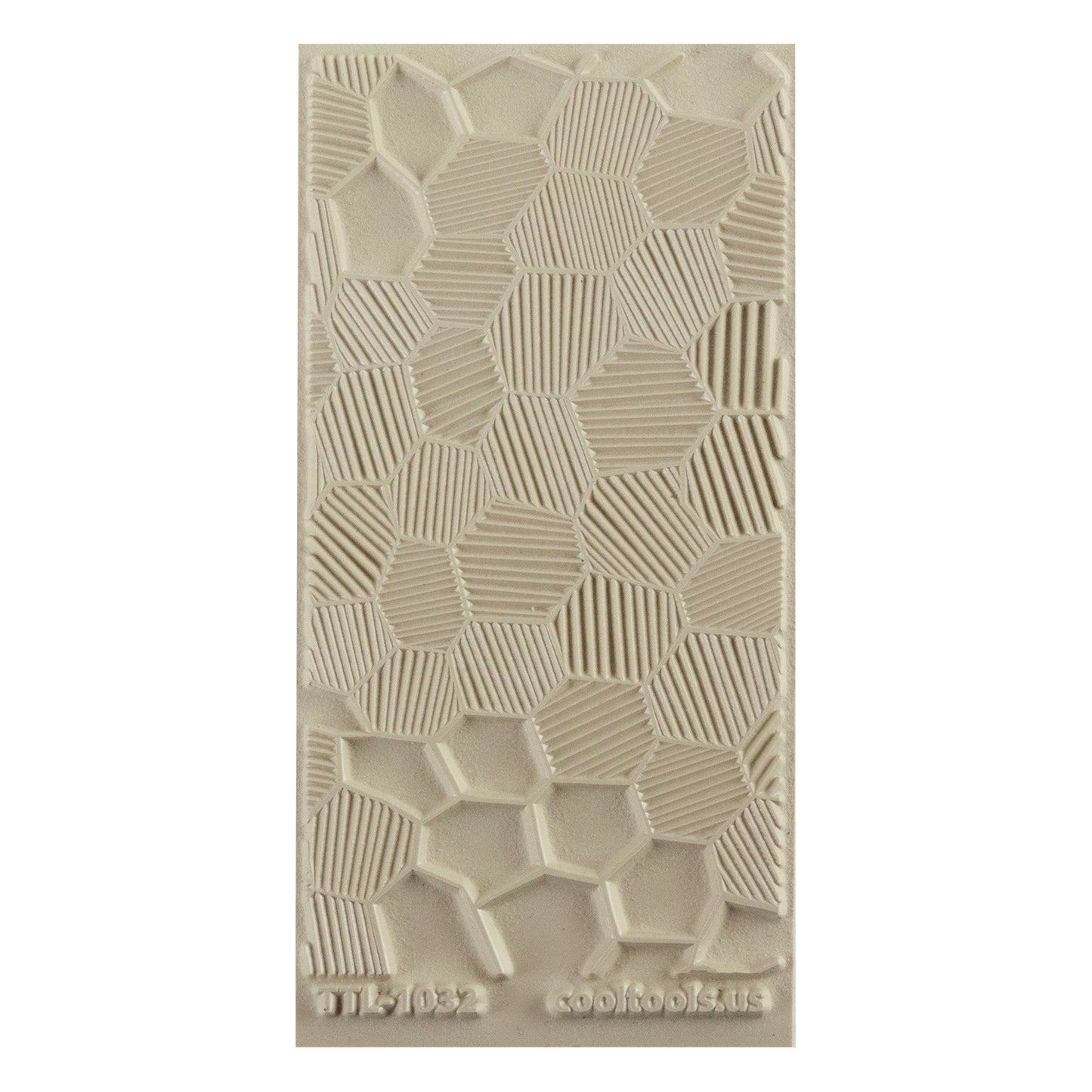 Texture Tile - Honeycomb Mosaic Beige Texture Tiles are flexible, washable and can be used with any soft clay. Spritz with CoolSlip or dust on Dry Powder Release for stick-free impressions when using