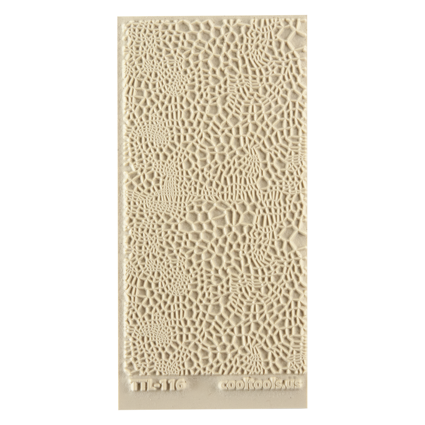 Texture Tile - Crackle. Beige Texture Tiles are flexible, washable and can be used with any soft clay. Spritz with CoolSlip or dust on Dry Powder Release for stick-free impressions when using metal clay and polymer clay.