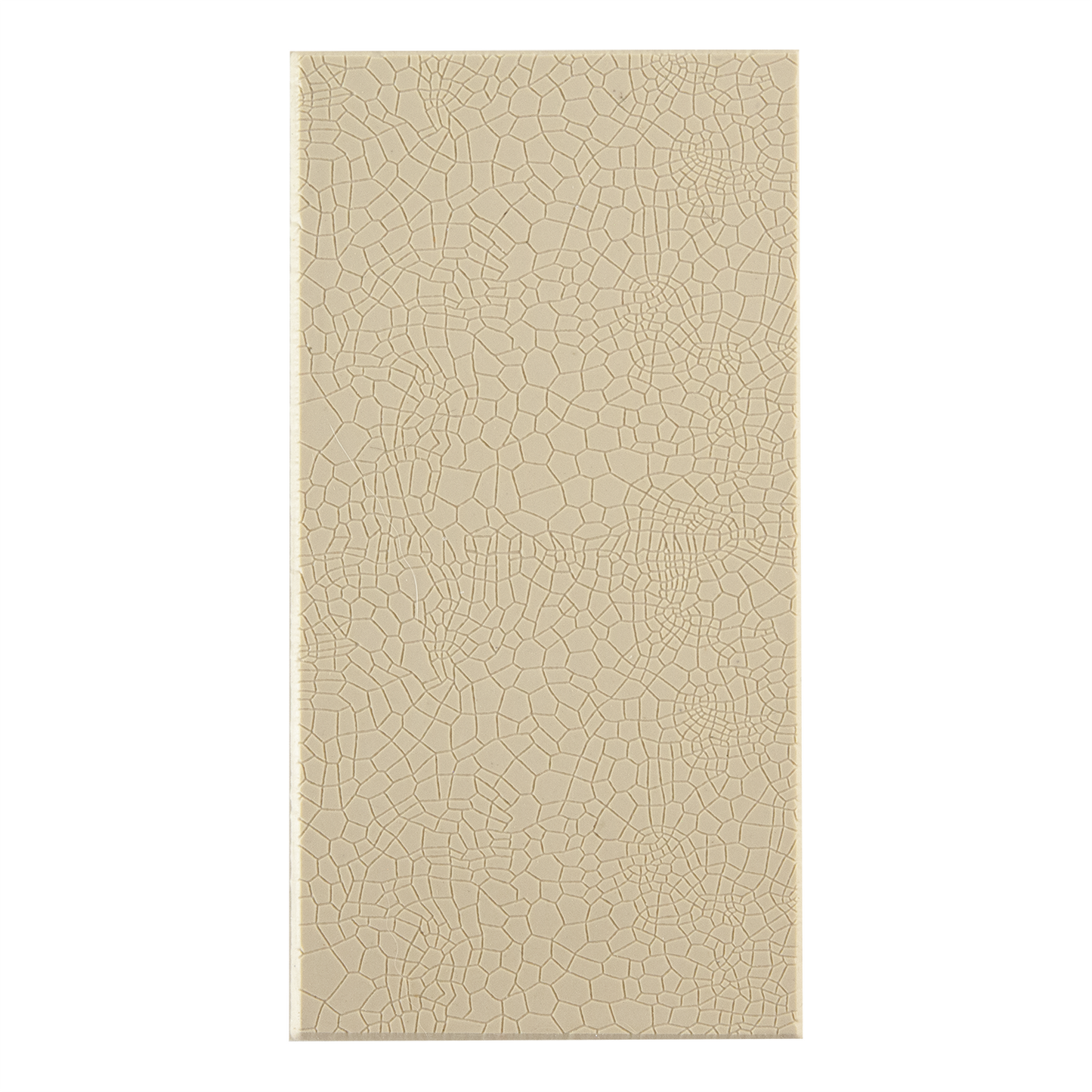 Texture Tile - Crackle Fineline
First picture shown is the texture in clay.
Texture Tiles are flexible, washable and can be used with any soft clay. Spritz with CoolSlip or dust on Dry Powder Release for stick-free impressions when using metal clay and polymer clay.