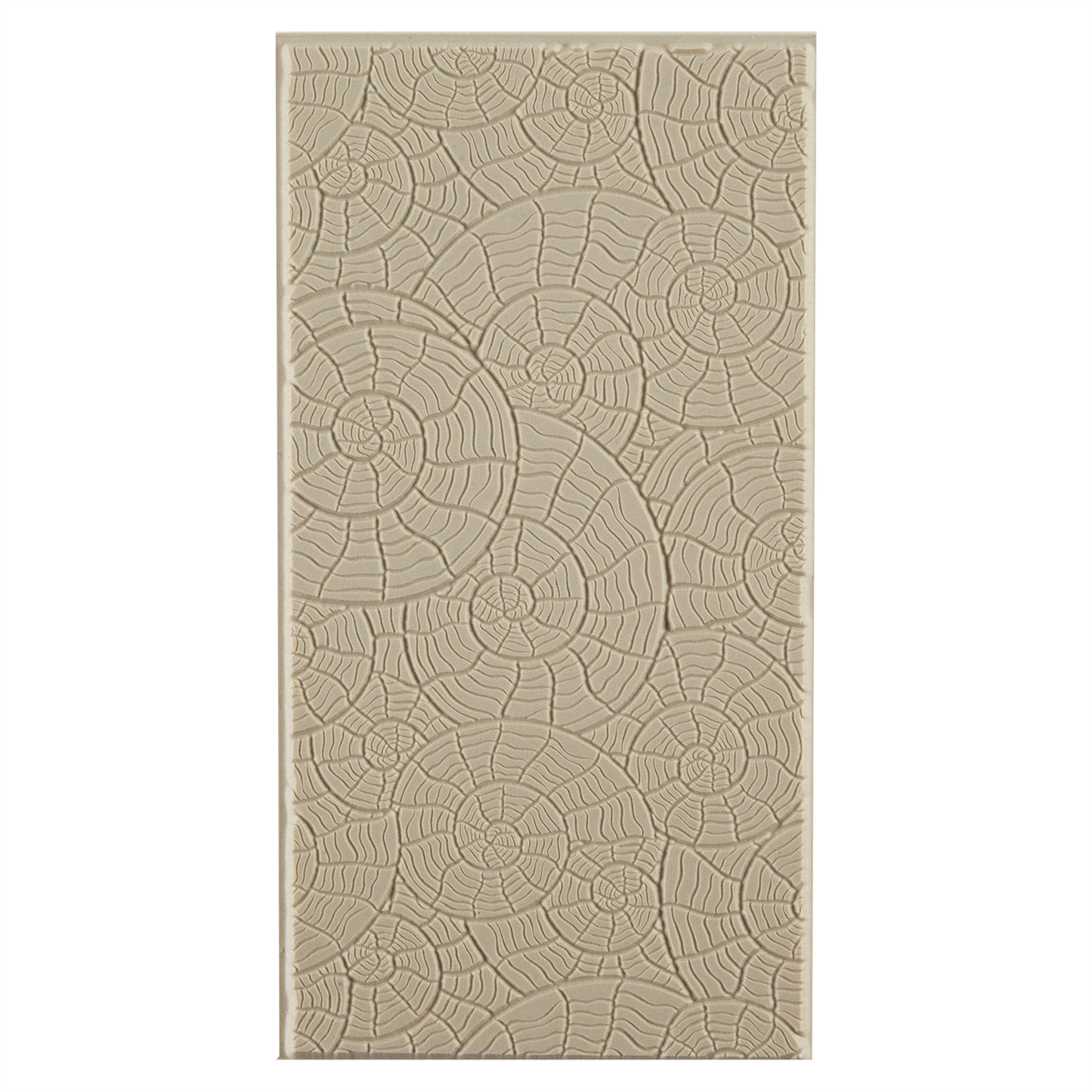 Texture Tile - Nautilus Fineline. Beige Texture Tiles are flexible, washable and can be used with any soft clay. Spritz with CoolSlip or dust on Dry Powder Release for stick-free impressions when using metal clay and polymer clay.