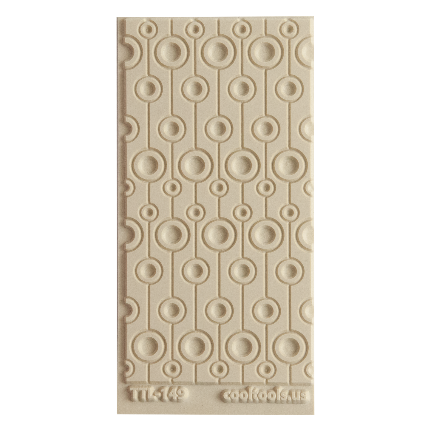 Texture Tile - Central Park Embossed. Beige Texture Tiles are flexible, washable and can be used with any soft clay. Spritz with CoolSlip or dust on Dry Powder Release for stick-free impressions when using metal clay and polymer clay.