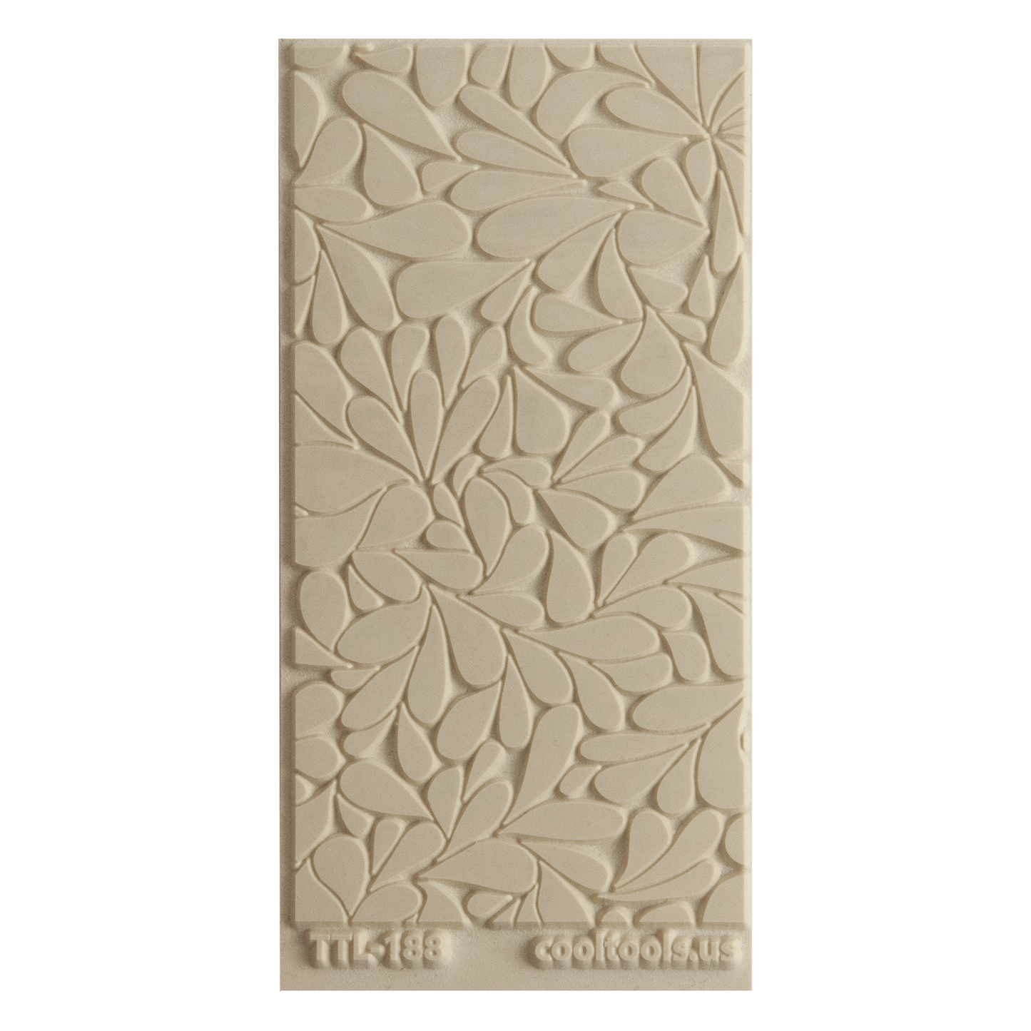 Texture Tile - Fern Gully. Beige Texture Tiles are flexible, washable and can be used with any soft clay. Spritz with CoolSlip or dust on Dry Powder Release for stick-free impressions when using metal clay and polymer clay.