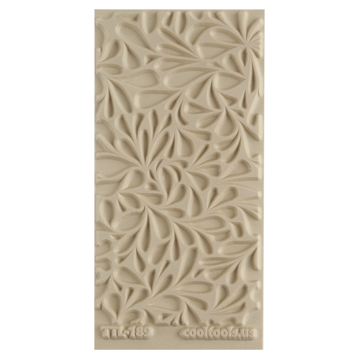 Texture Tile - Fern Gully Embossed. Beige Texture Tiles are flexible, washable and can be used with any soft clay. Spritz with CoolSlip or dust on Dry Powder Release for stick-free impressions when using metal clay and polymer clay.