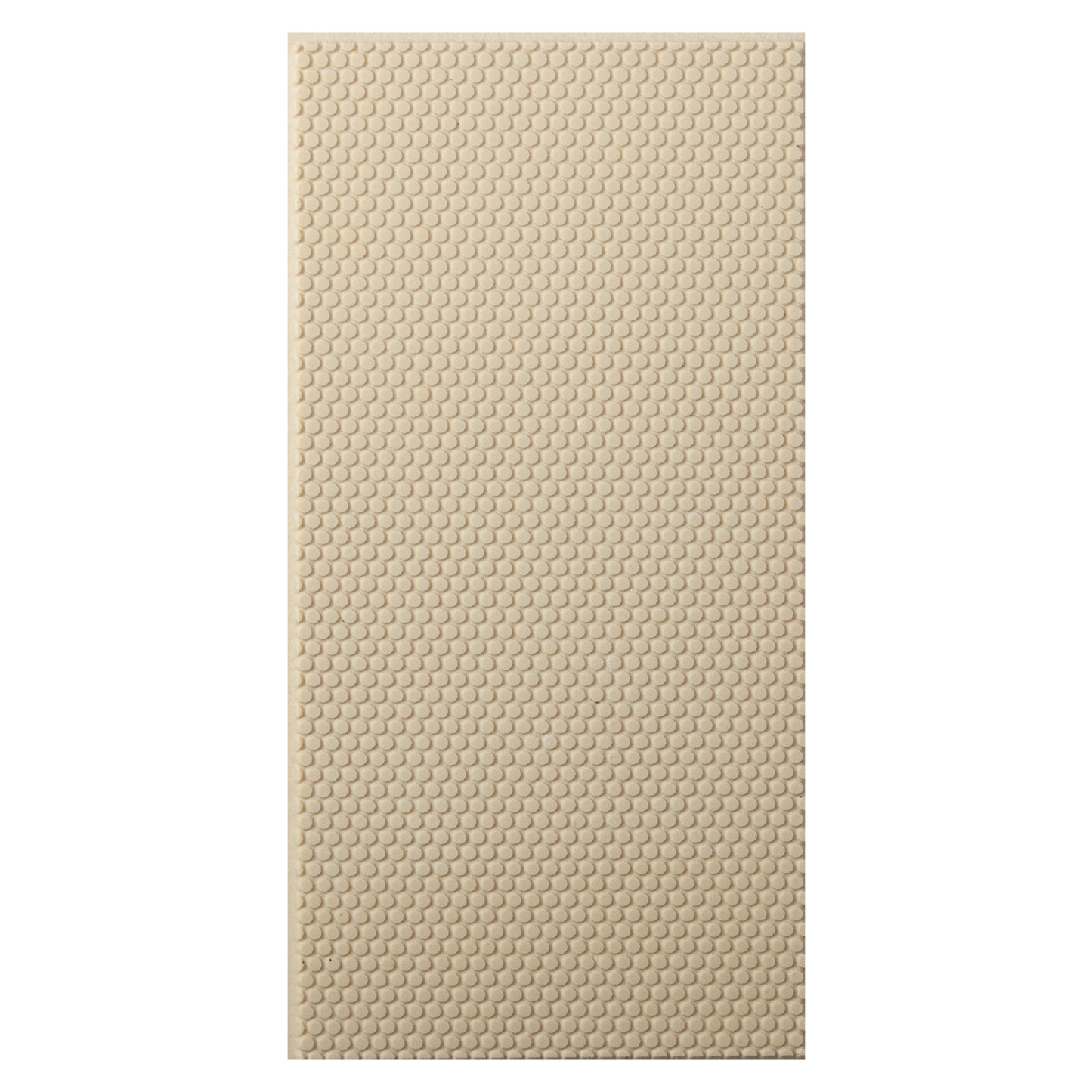 Texture Tile - Small Dot Grid. Beige Texture Tiles are flexible, washable and can be used with any soft clay. Spritz with CoolSlip or dust on Dry Powder Release for stick-free impressions when using metal clay and polymer clay.
