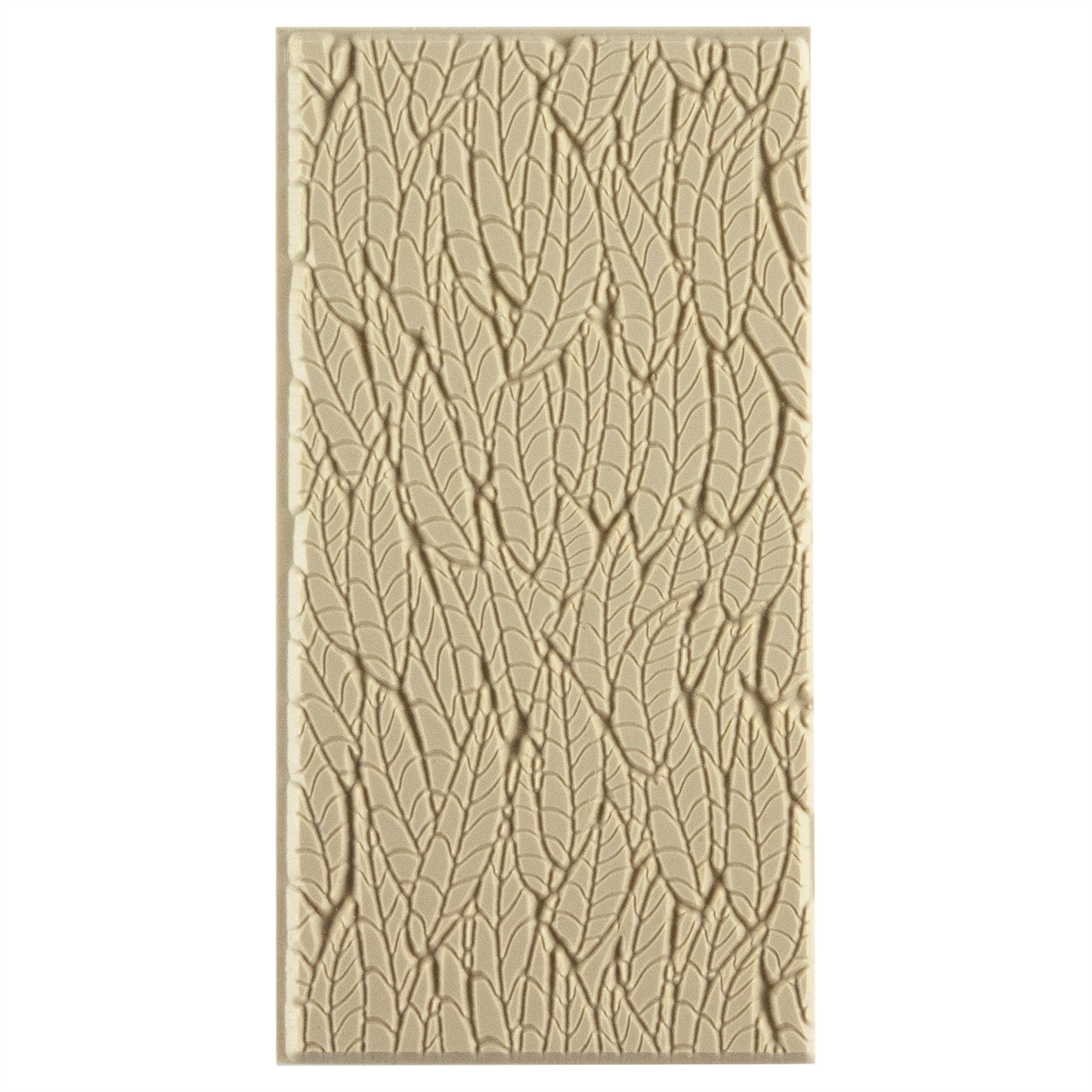 Texture Tile - Flock o'Feathers. Beige Texture Tiles are flexible, washable and can be used with any soft clay. Spritz with CoolSlip or dust on Dry Powder Release for stick-free impressions when using metal clay and polymer clay.