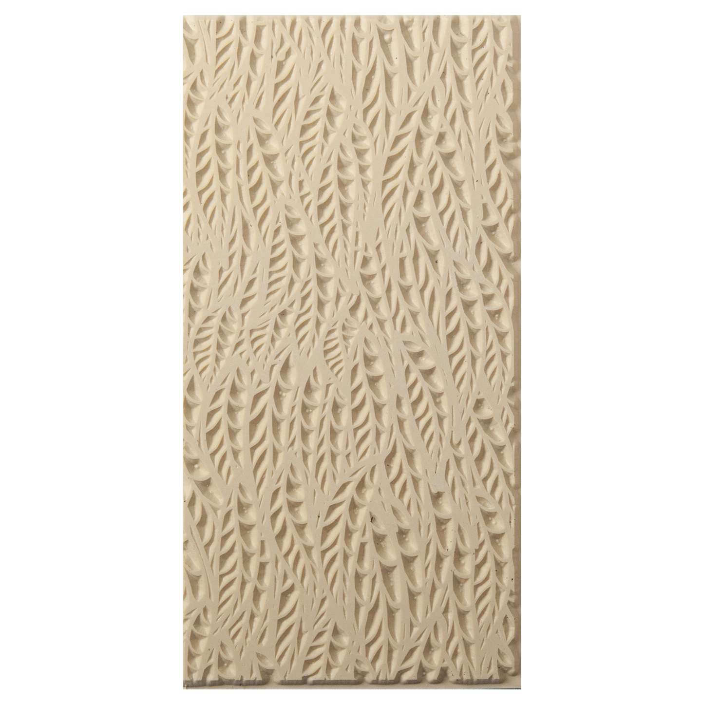 Texture Tile - Flock o'Feathers Embossed. Beige Texture Tiles are flexible, washable and can be used with any soft clay. Spritz with CoolSlip or dust on Dry Powder Release for stick-free impressions when using metal clay and polymer clay.