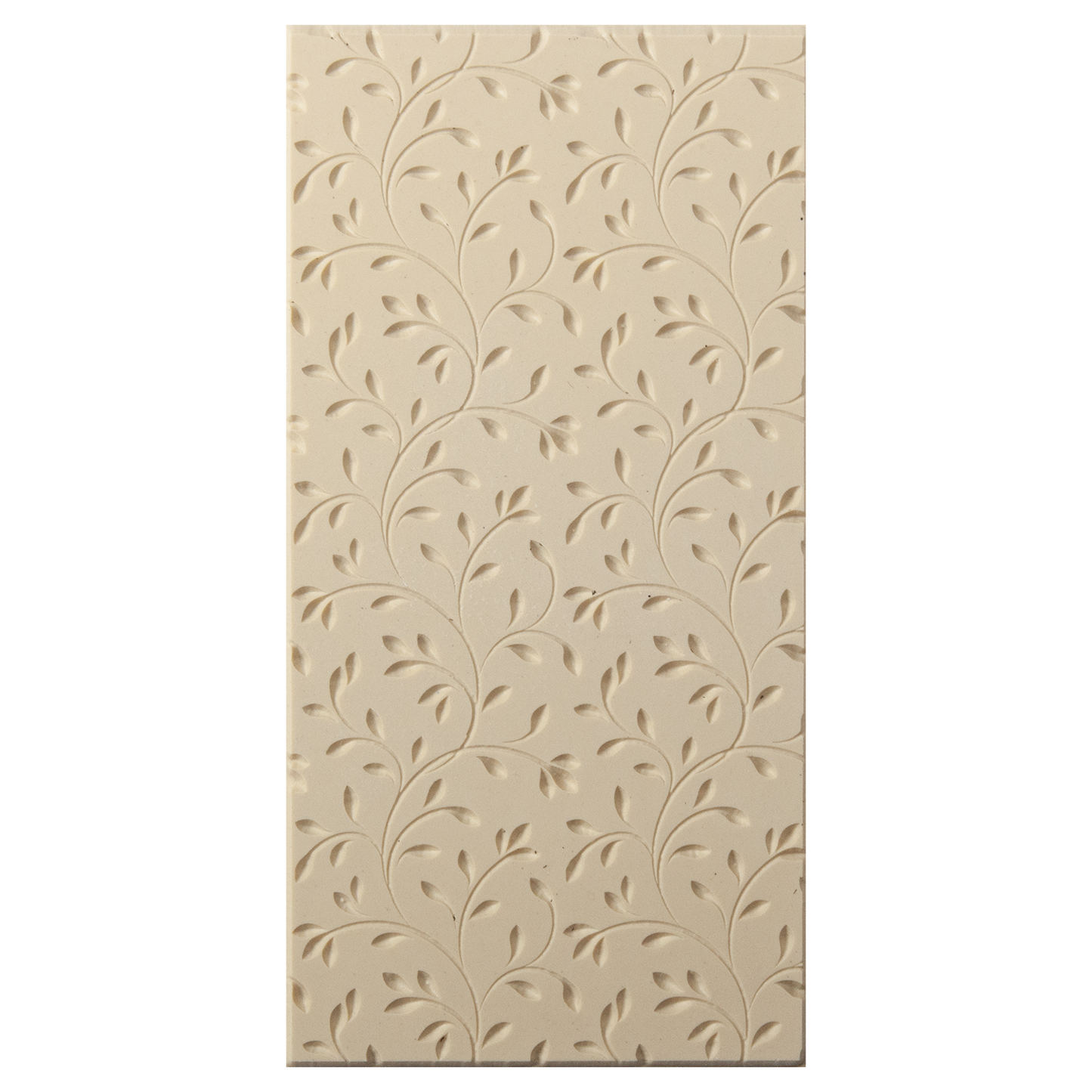 Texture Tile - Wall of Vines Embossed. Beige Texture Tiles are flexible, washable and can be used with any soft clay. Spritz with CoolSlip or dust on Dry Powder Release for stick-free impressions when using metal clay and polymer clay.