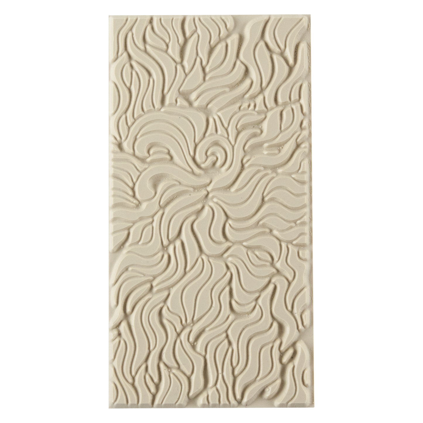 Texture Tile - Wavey Embossed. Beige Texture Tiles are flexible, washable and can be used with any soft clay. Spritz with CoolSlip or dust on Dry Powder Release for stick-free impressions when using metal clay and polymer clay.