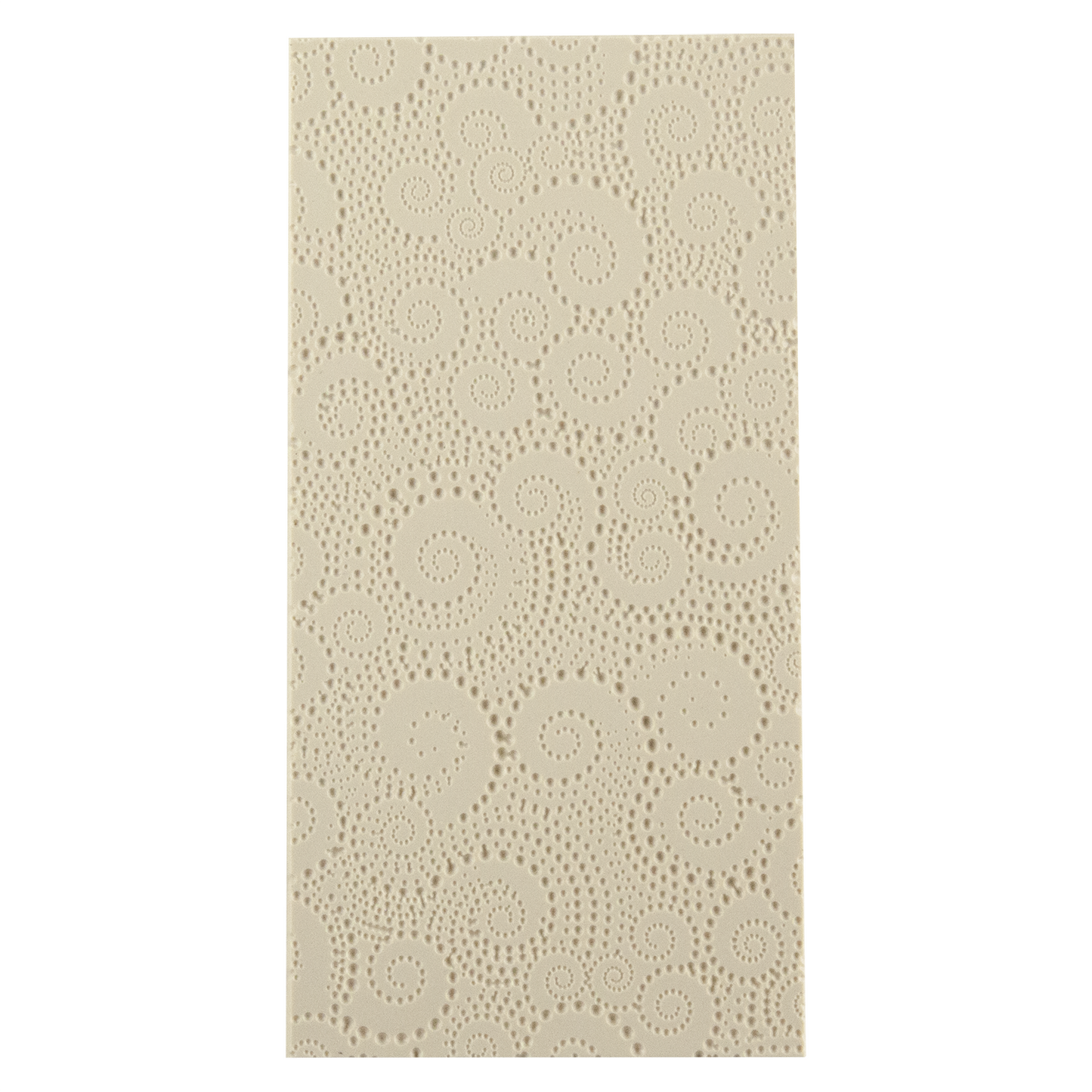 Texture Tile - Connect the Dots Fineline. Beige Texture Tiles are flexible, washable and can be used with any soft clay. Spritz with CoolSlip or dust on Dry Powder Release for stick-free impressions when using metal clay and polymer clay.