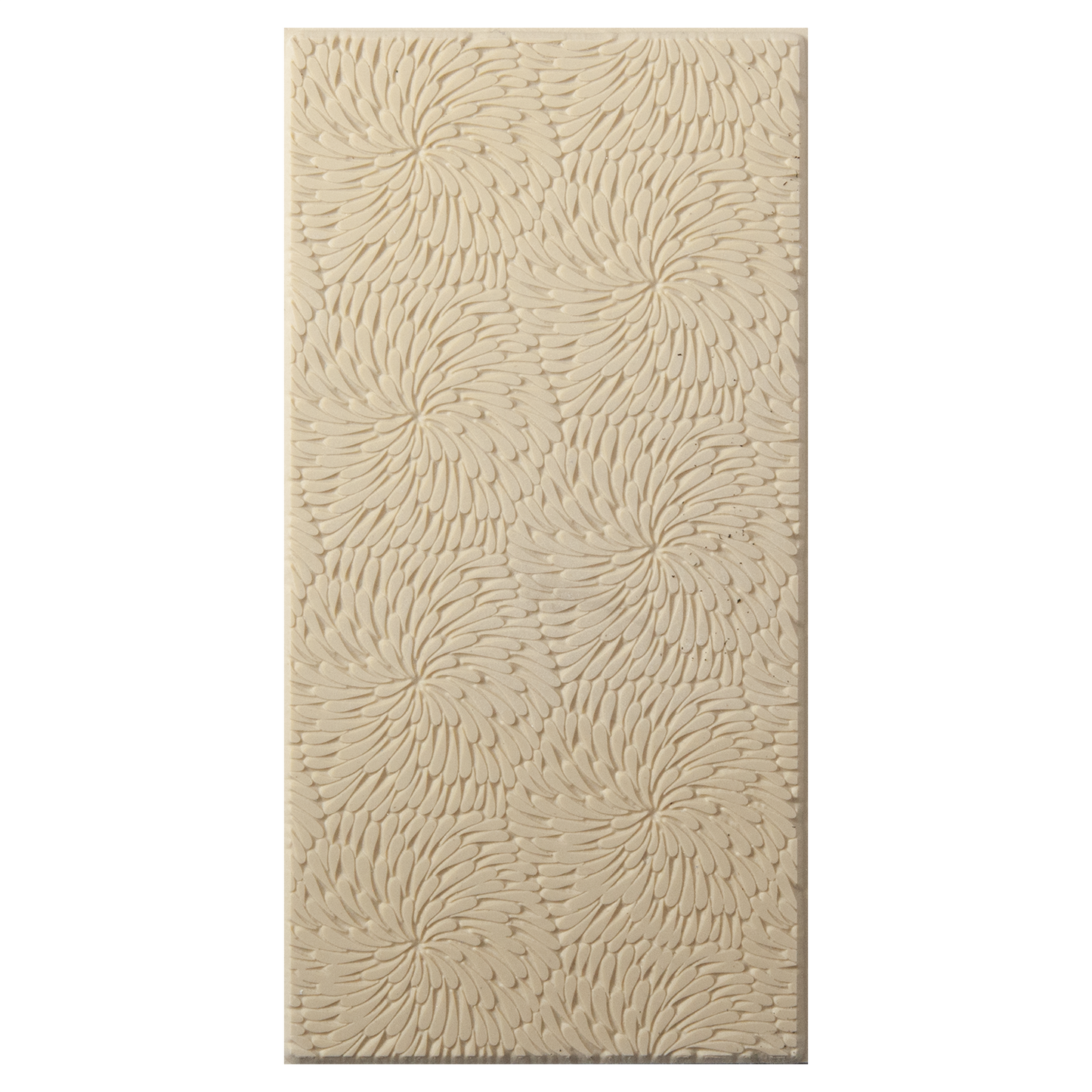 Texture Tile - Fireworks. Beige Texture Tiles are flexible, washable and can be used with any soft clay. Spritz with CoolSlip or dust on Dry Powder Release for stick-free impressions when using metal clay and polymer clay.