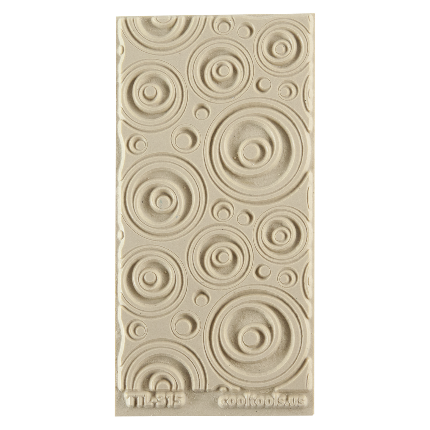 Texture Tile - Out of Sight Embossed. Beige Texture Tiles are flexible, washable and can be used with any soft clay. Spritz with CoolSlip or dust on Dry Powder Release for stick-free impressions when using metal clay and polymer clay.
