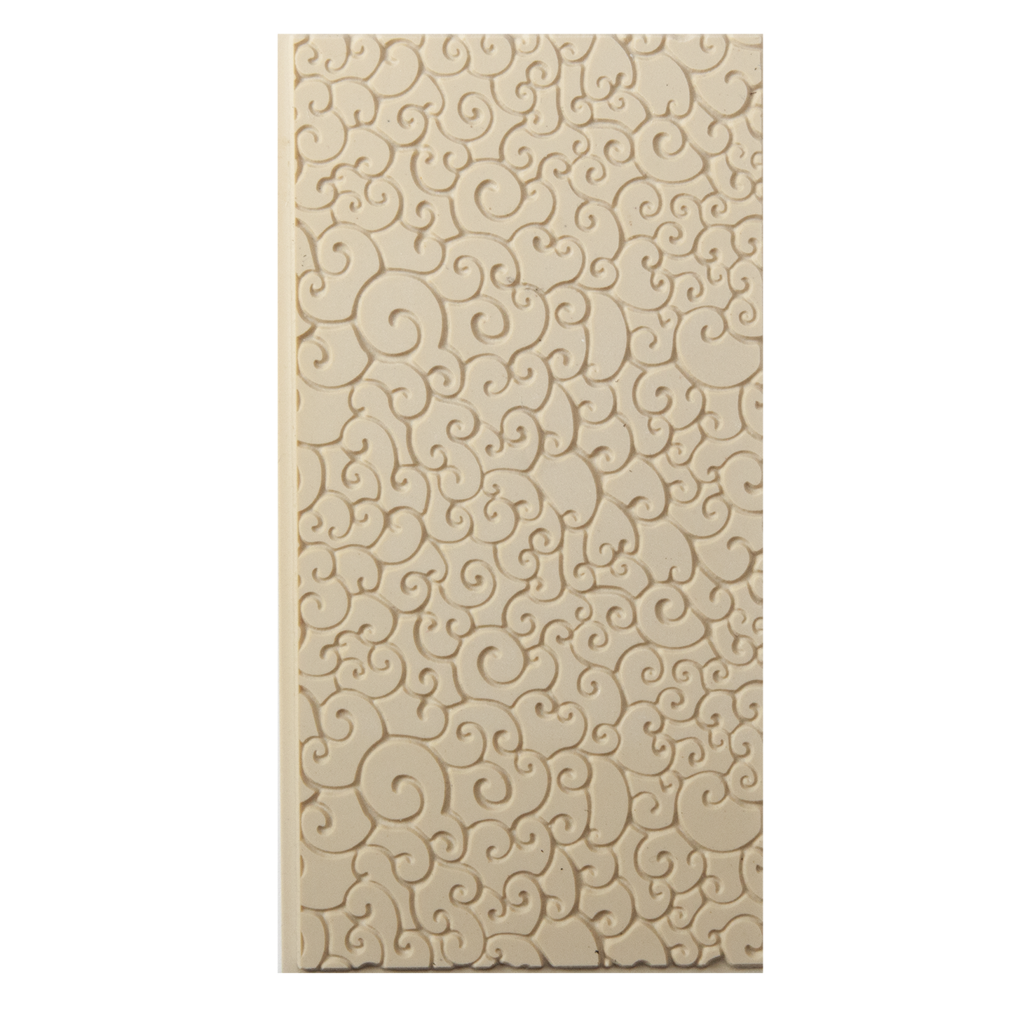 Texture Tile - Sea Foam Embossed. Beige Texture Tiles are flexible, washable and can be used with any soft clay. Spritz with CoolSlip or dust on Dry Powder Release for stick-free impressions when using metal clay and polymer clay.