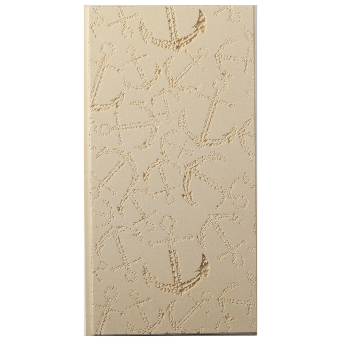 Texture Tile - Anchors Away Fineline. Beige Texture Tiles are flexible, washable and can be used with any soft clay. Spritz with CoolSlip or dust on Dry Powder Release for stick-free impressions when using metal clay and polymer clay.
