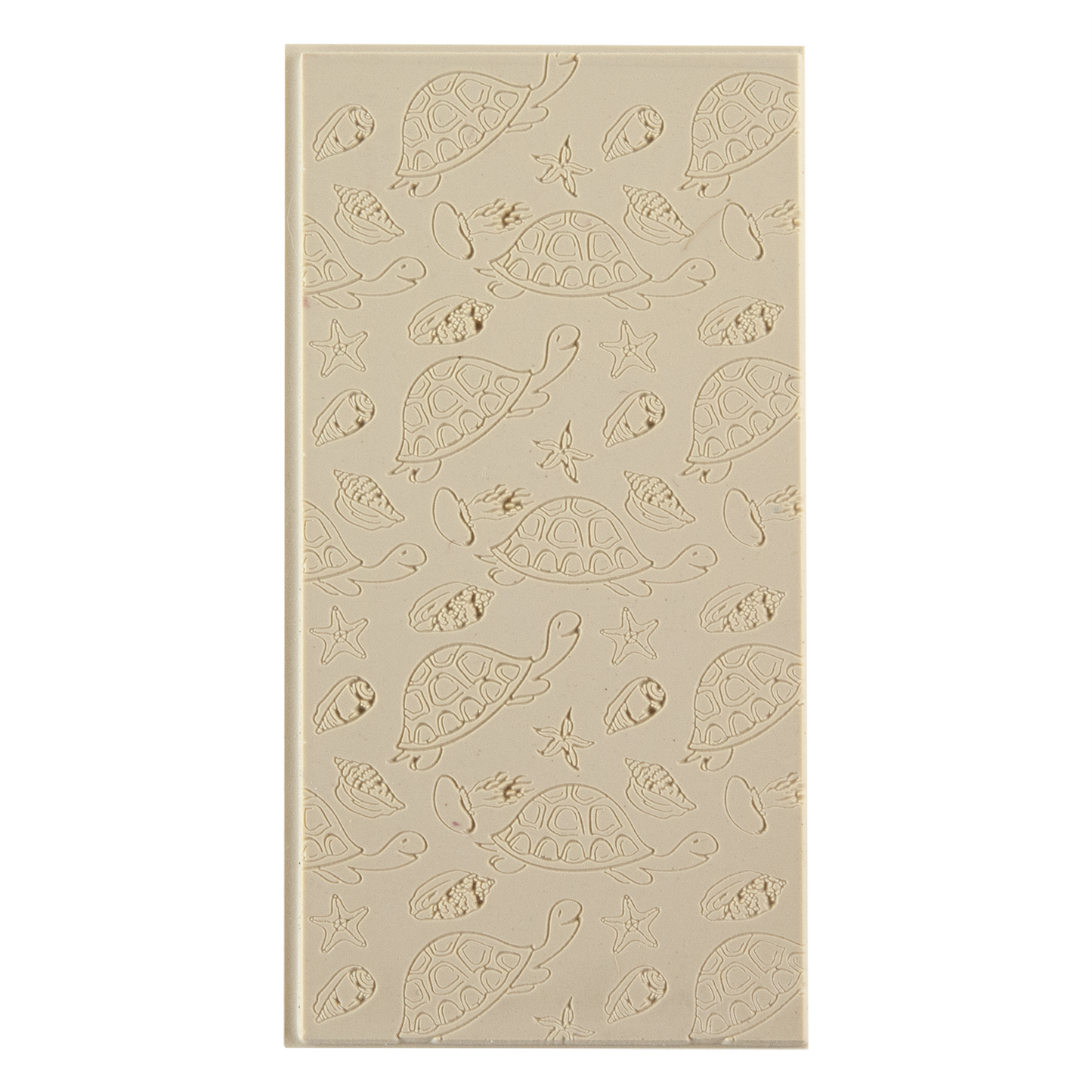 Texture Tile - Beach Party Fineline. Beige Texture Tiles are flexible, washable and can be used with any soft clay. Spritz with CoolSlip or dust on Dry Powder Release for stick-free impressions when using metal clay and polymer clay.