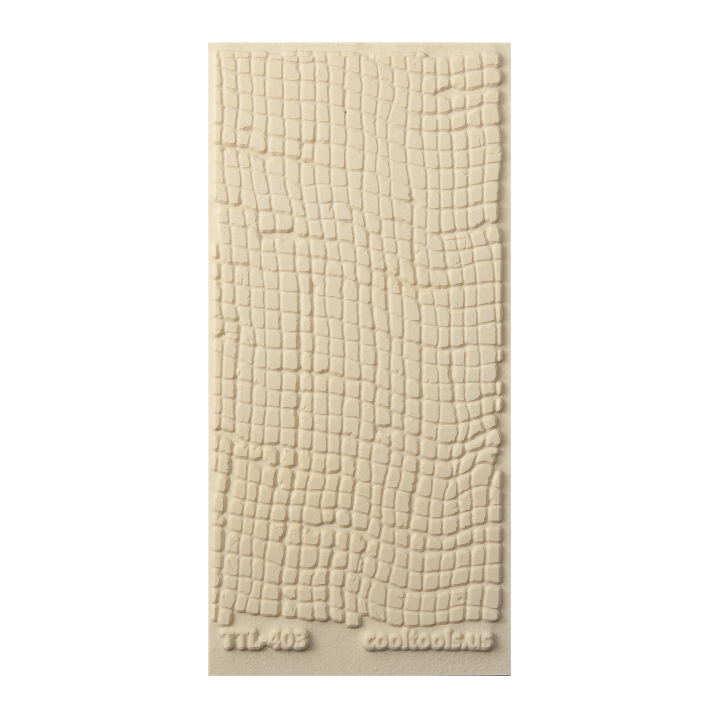 Texture Tile - Cheese Cloth. Beige Texture Tiles are flexible, washable and can be used with any soft clay. Spritz with CoolSlip or dust on Dry Powder Release for stick-free impressions when using metal clay and polymer clay.