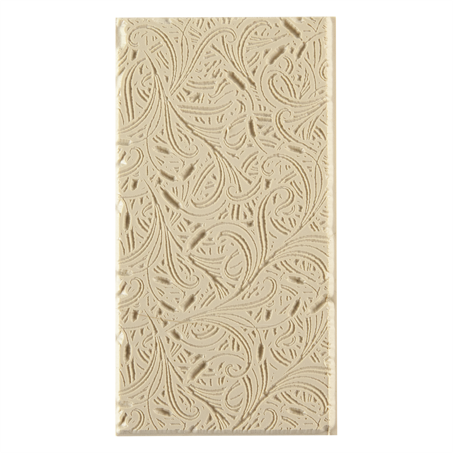 Texture Tile - Cattails. Beige Texture Tiles are flexible, washable and can be used with any soft clay. Spritz with CoolSlip or dust on Dry Powder Release for stick-free impressions when using metal clay and polymer clay.