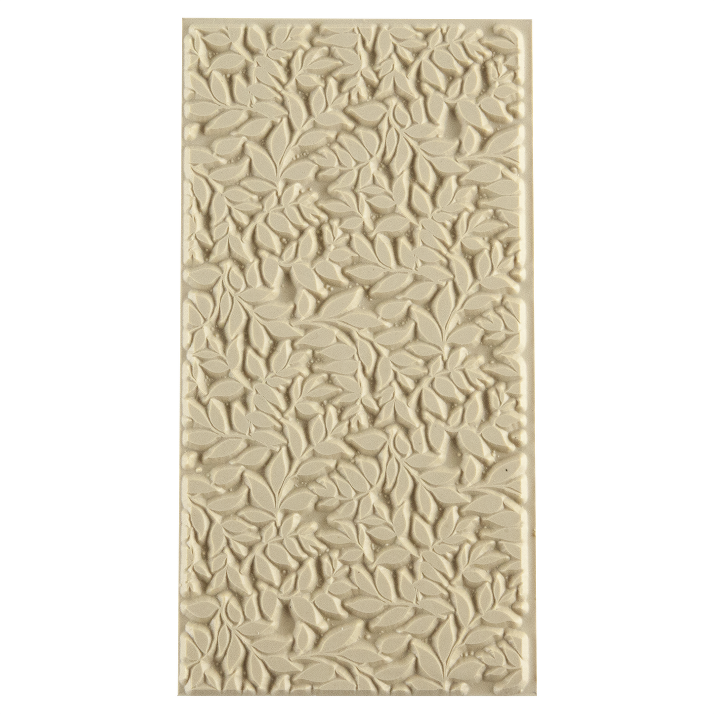 Texture Tile - Simple Leaves. Beige Texture Tiles are flexible, washable and can be used with any soft clay. Spritz with CoolSlip or dust on Dry Powder Release for stick-free impressions when using metal clay and polymer clay.