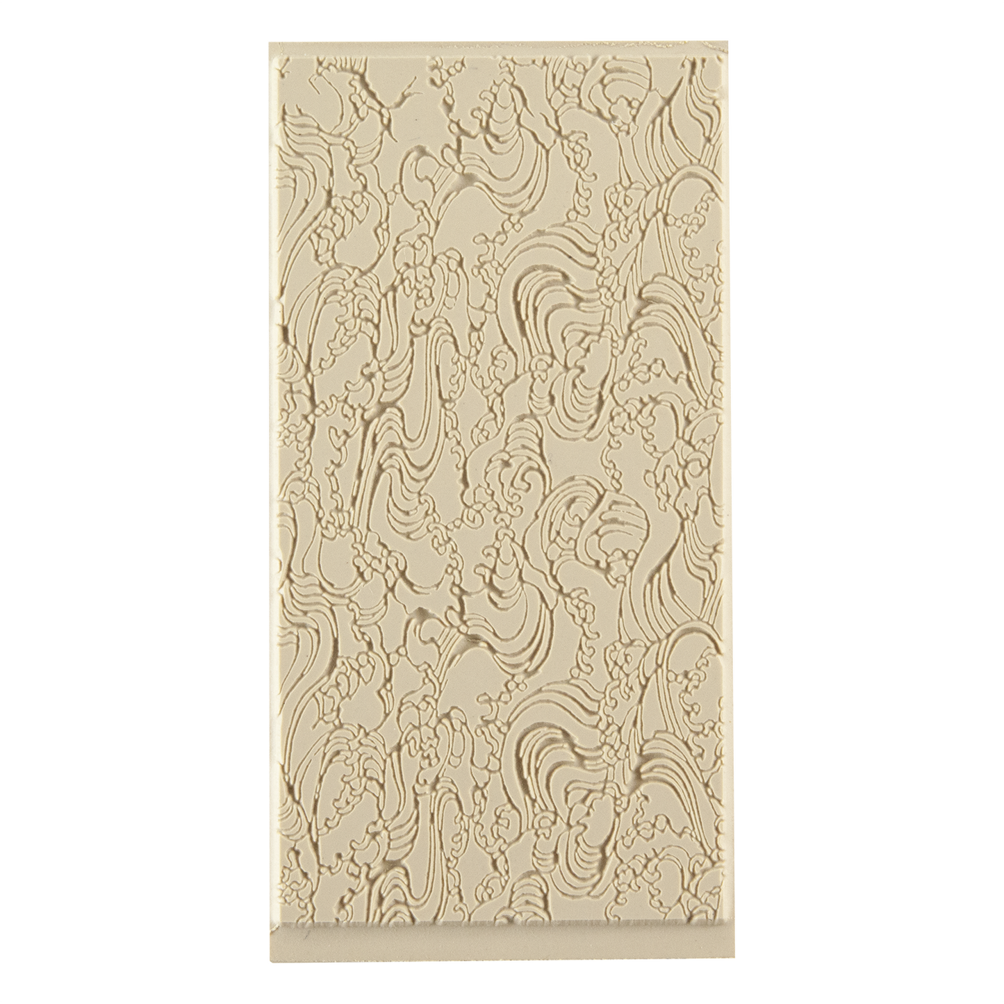 Texture Tile - Turbulence Fineline. Beige Texture Tiles are flexible, washable and can be used with any soft clay. Spritz with CoolSlip or dust on Dry Powder Release for stick-free impressions when using metal clay and polymer clay.