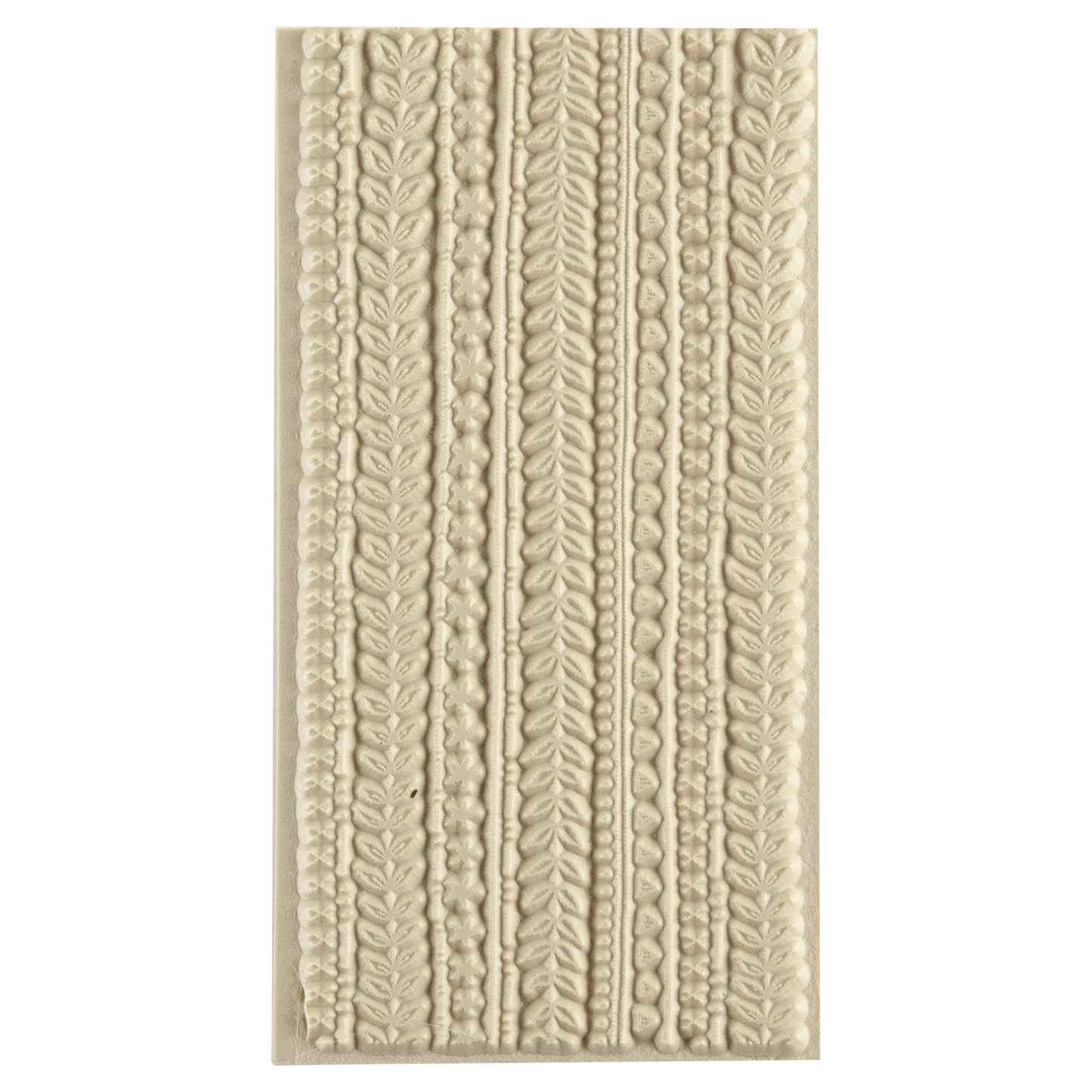 Texture Tile - Vines & Lines. Beige Texture Tiles are flexible, washable and can be used with any soft clay. Spritz with CoolSlip or dust on Dry Powder Release for stick-free impressions when using metal clay and polymer clay.