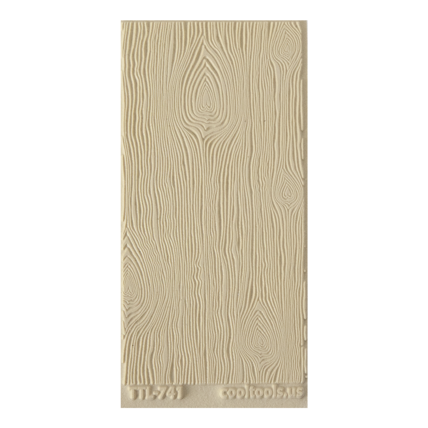 Texture Tile - Wood Grain Love Fineline. Beige Texture Tiles are flexible, washable and can be used with any soft clay. Spritz with CoolSlip or dust on Dry Powder Release for stick-free impressions when using metal clay and polymer clay.