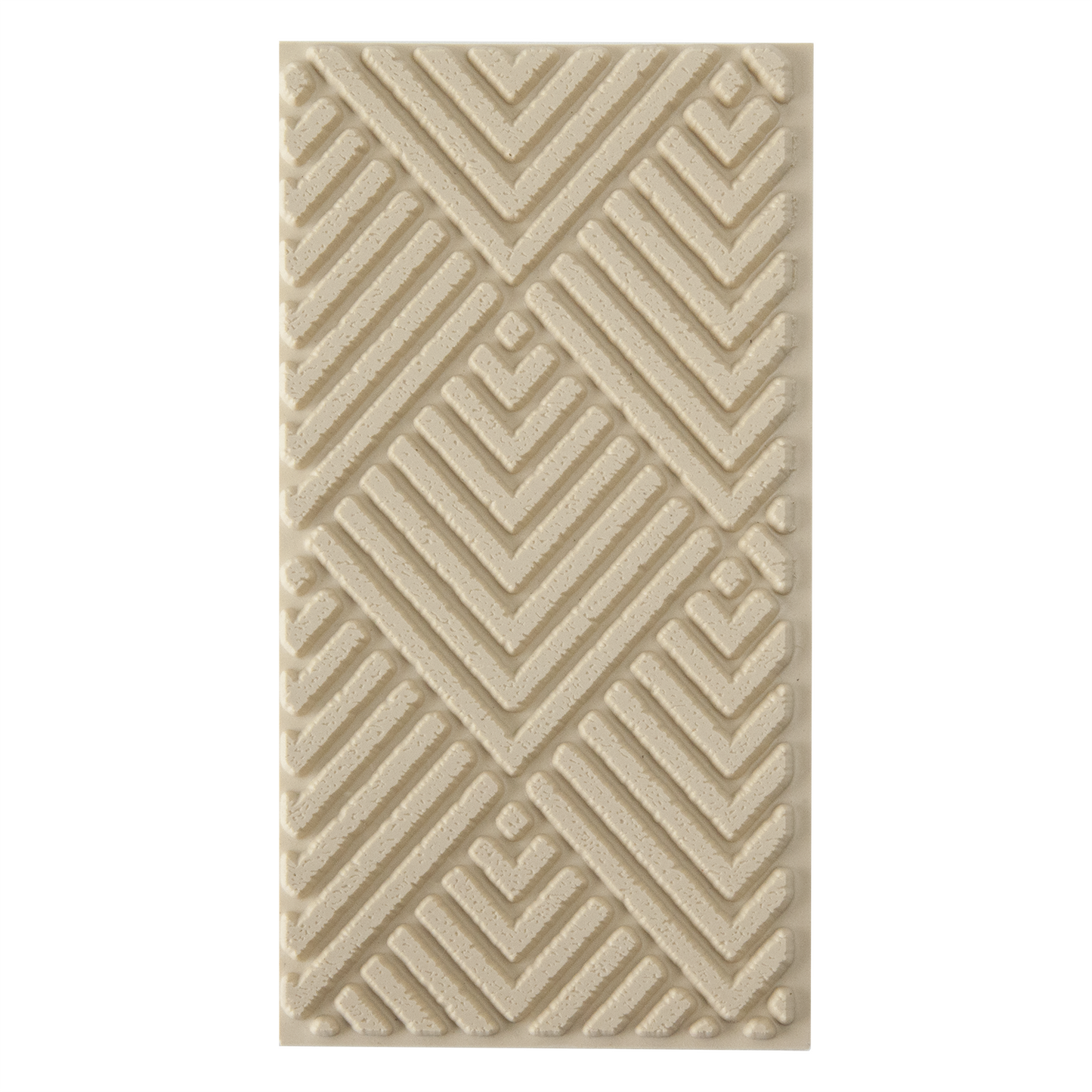Texture Tile - Faded Square Pointers. Beige Texture Tiles are flexible, washable and can be used with any soft clay. Spritz with CoolSlip or dust on Dry Powder Release for stick-free impressions when using metal clay and polymer clay.