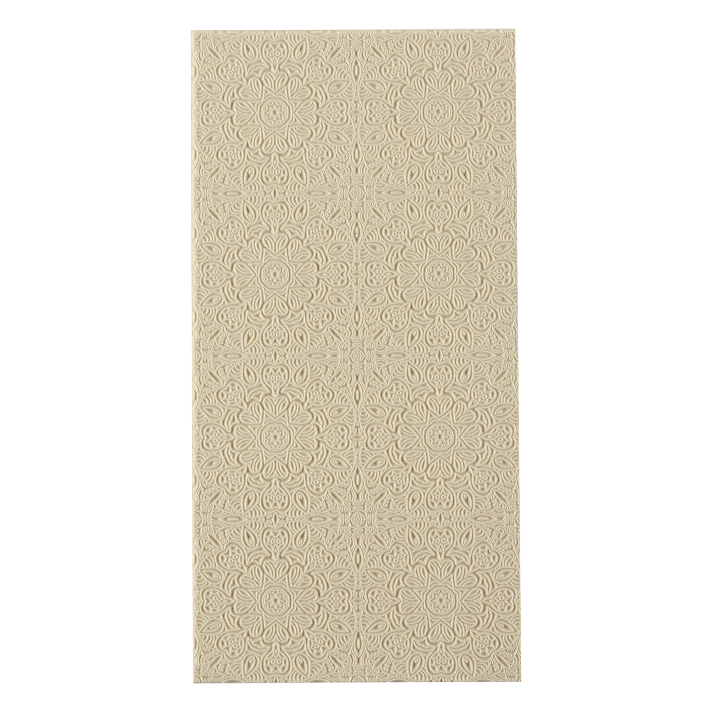 Texture Tile - Heart Laced. Beige Texture Tiles are flexible, washable and can be used with any soft clay. Spritz with CoolSlip or dust on Dry Powder Release for stick-free impressions when using metal clay and polymer clay.
