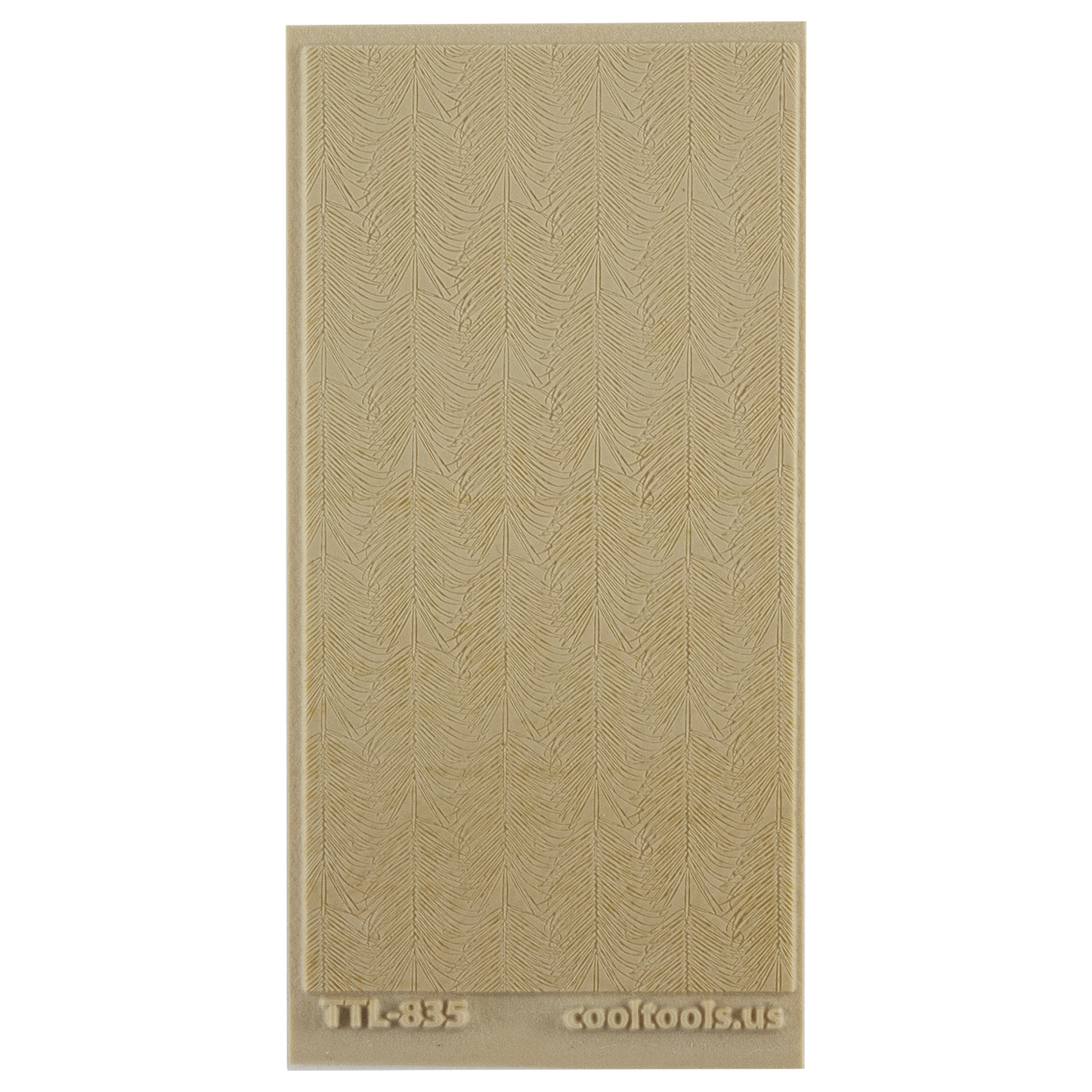 Texture Tile - Hawaiian Sun Fineline. Beige Texture Tiles are flexible, washable and can be used with any soft clay. Spritz with CoolSlip or dust on Dry Powder Release for stick-free impressions when using metal clay and polymer clay.