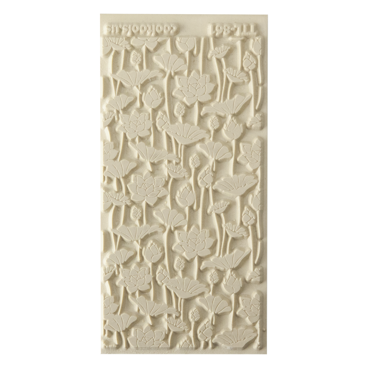 Texture Tile - Flowing Flowers. Beige Texture Tiles are flexible, washable and can be used with any soft clay. Spritz with CoolSlip or dust on Dry Powder Release for stick-free impressions when using metal clay and polymer clay.