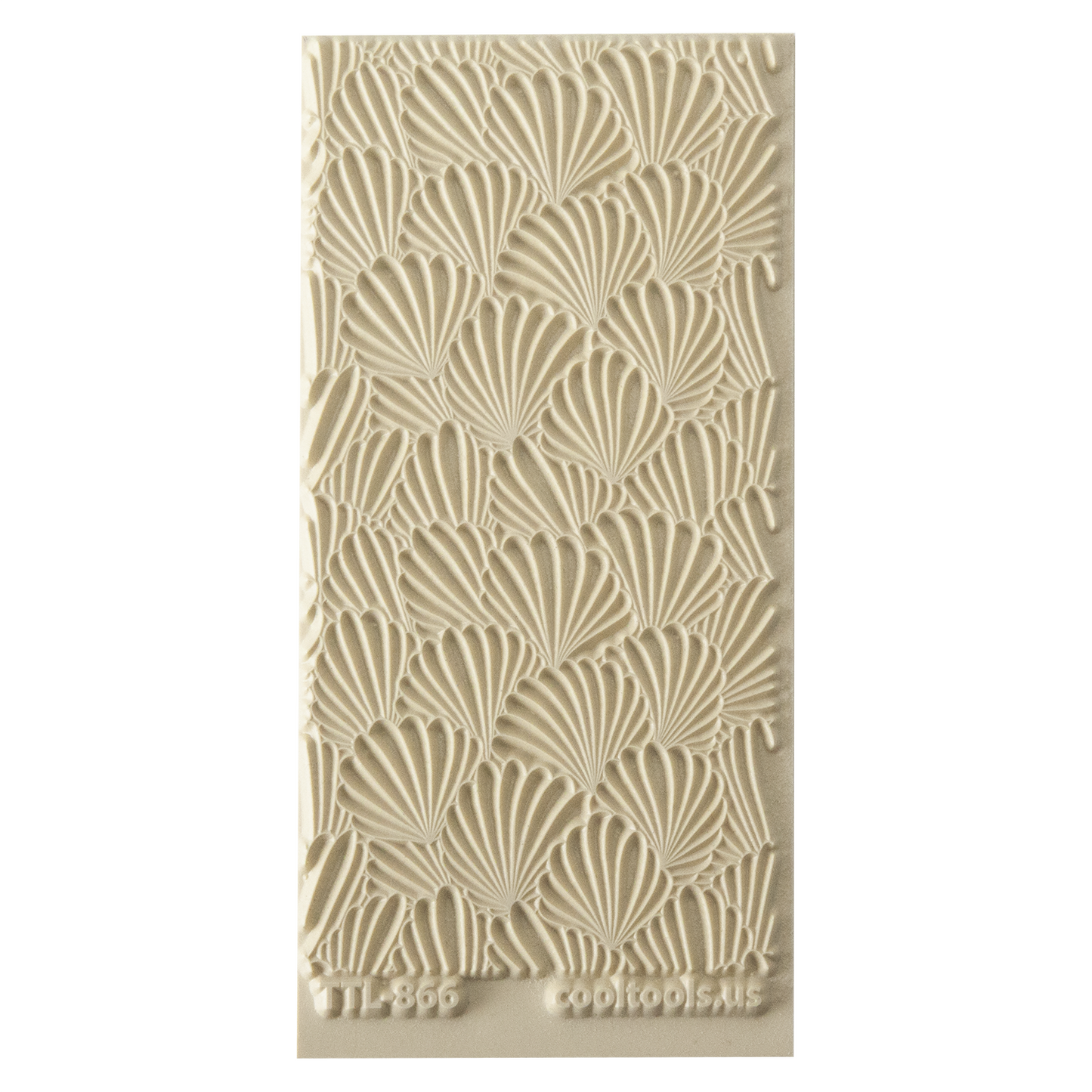 Texture Tile - In The Current. Beige Texture Tiles are flexible, washable and can be used with any soft clay. Spritz with CoolSlip or dust on Dry Powder Release for stick-free impressions when using metal clay and polymer clay.