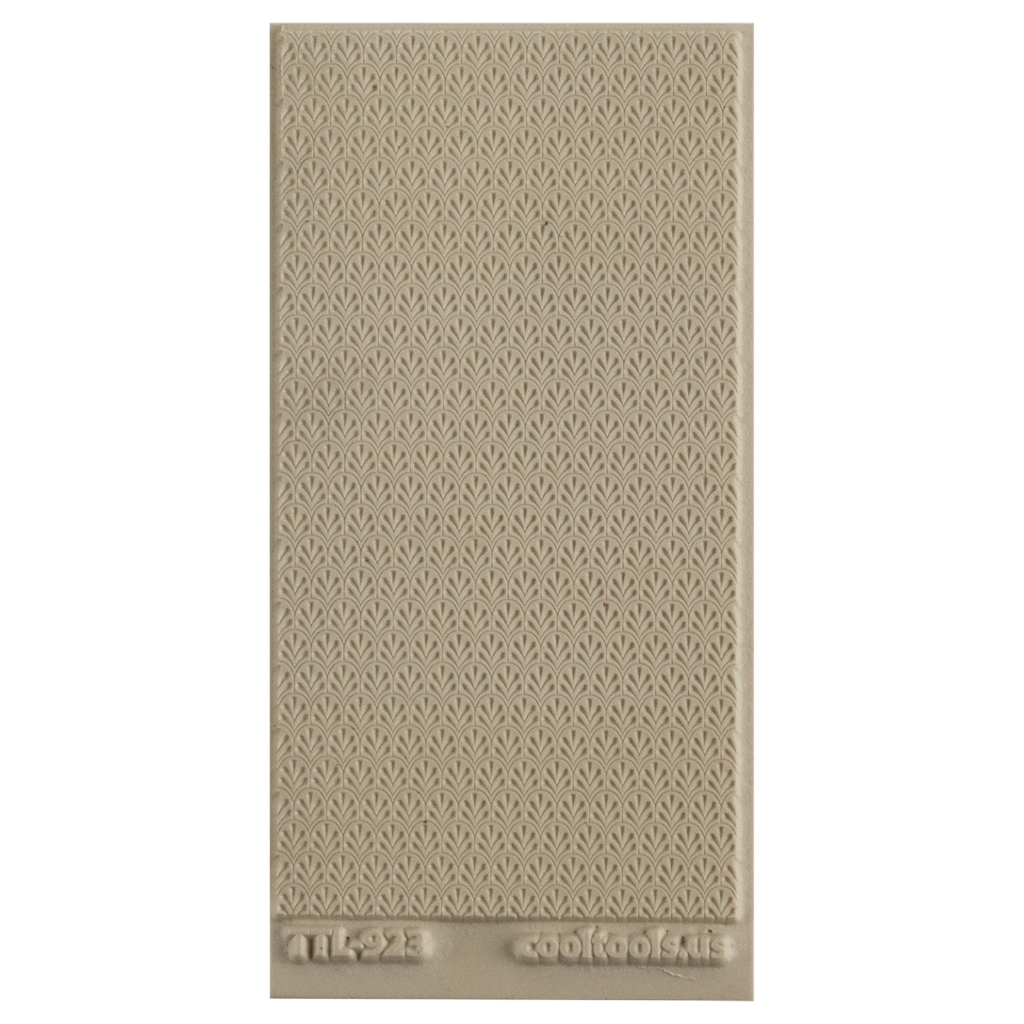 Texture Tile - Art Deco Wallpaper. Beige Texture Tiles are flexible, washable and can be used with any soft clay. Spritz with CoolSlip or dust on Dry Powder Release for stick-free impressions when using metal clay and polymer clay.