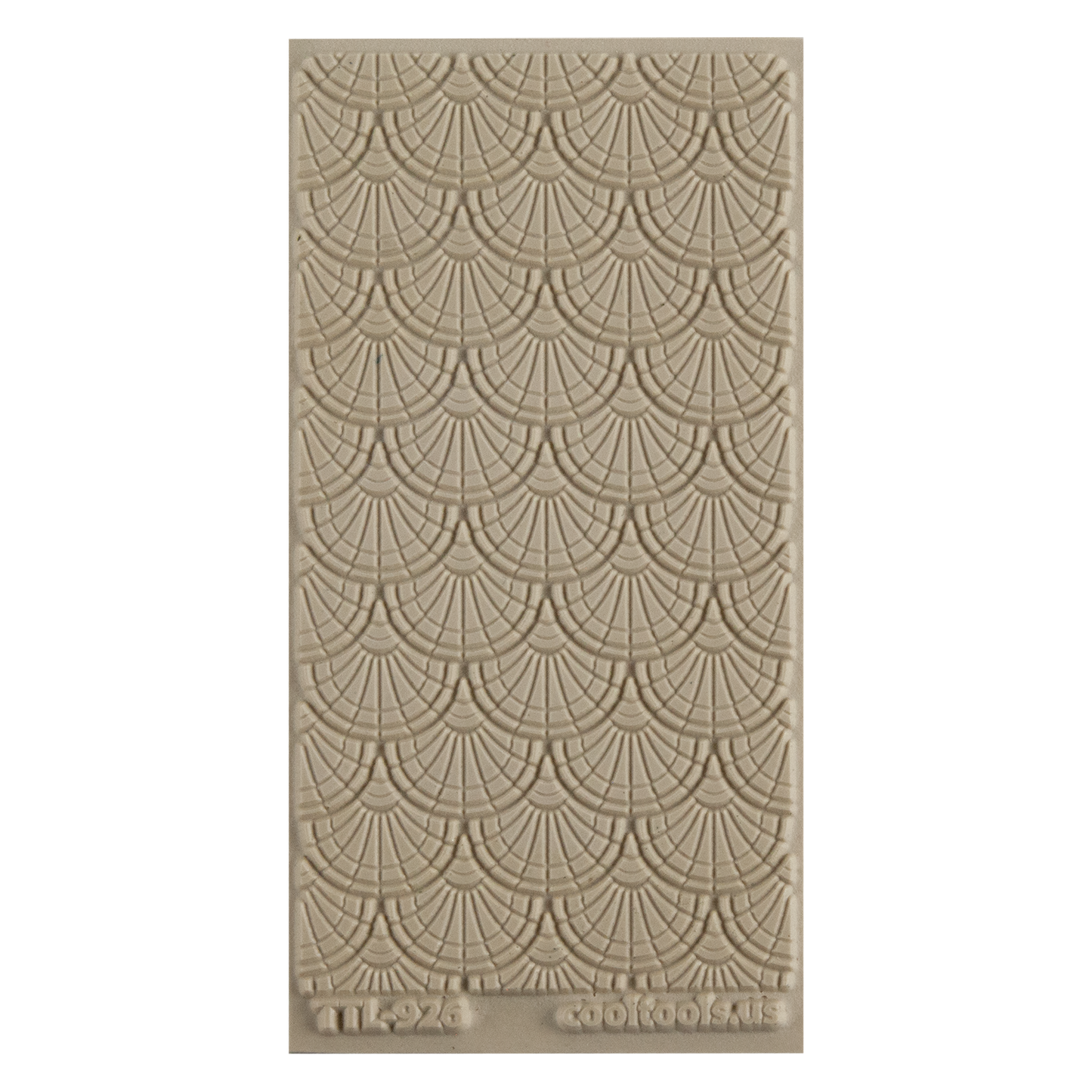 Texture Tile - Stretched Mosaic Mantra. Beige Texture Tiles are flexible, washable and can be used with any soft clay. Spritz with CoolSlip or dust on Dry Powder Release for stick-free impressions when using metal clay and polymer clay.