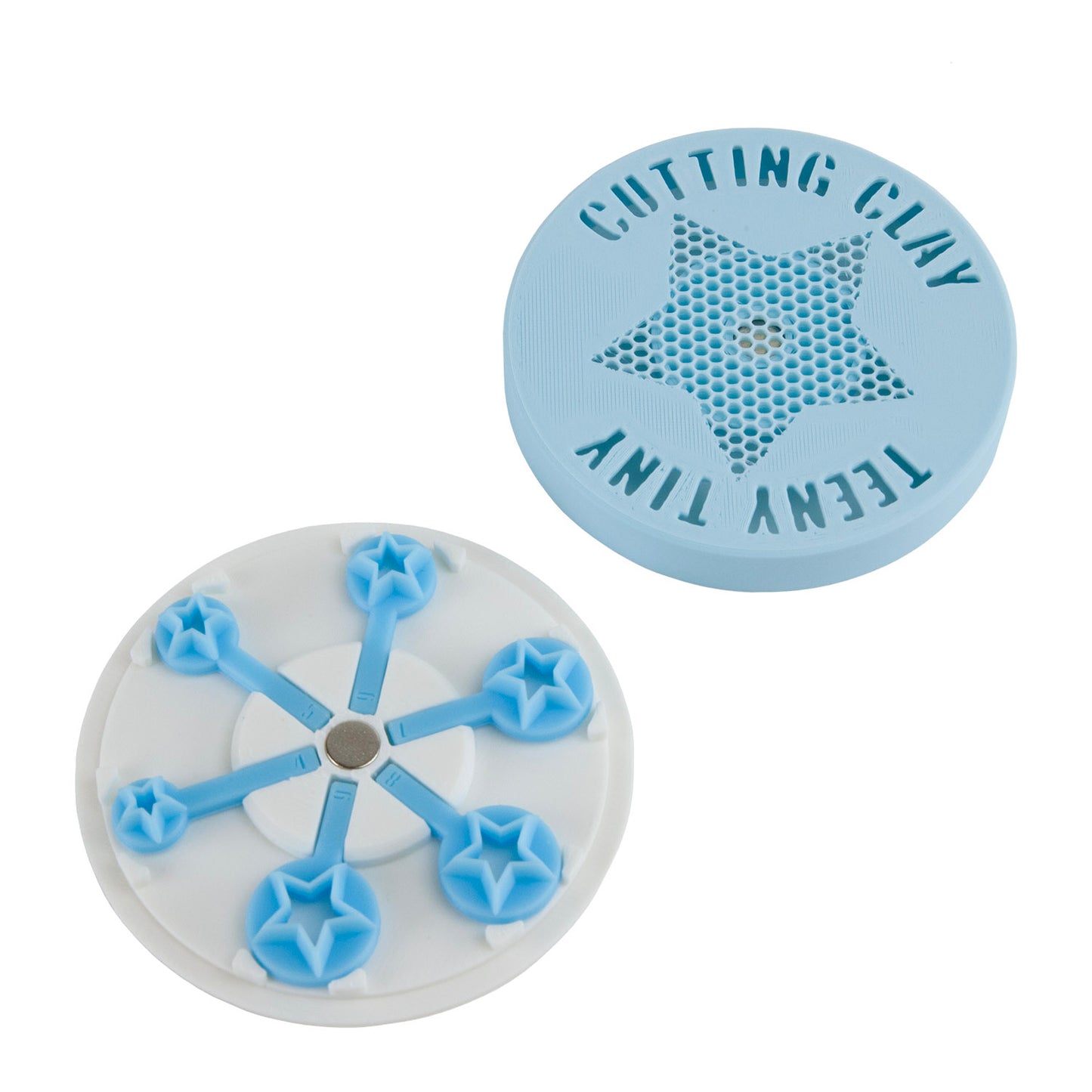 white and light blue plastic Teeny Tiny Cutters - Star