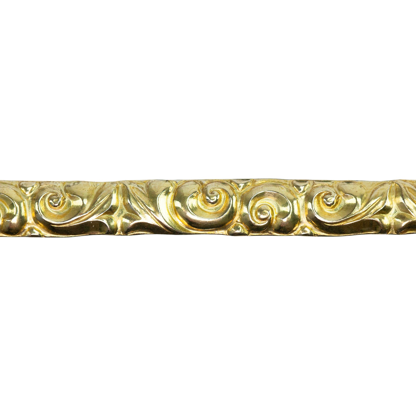 Patterned Wire - Brass - Leaves & Swirls 8 gauge Dead Soft - 6" Min