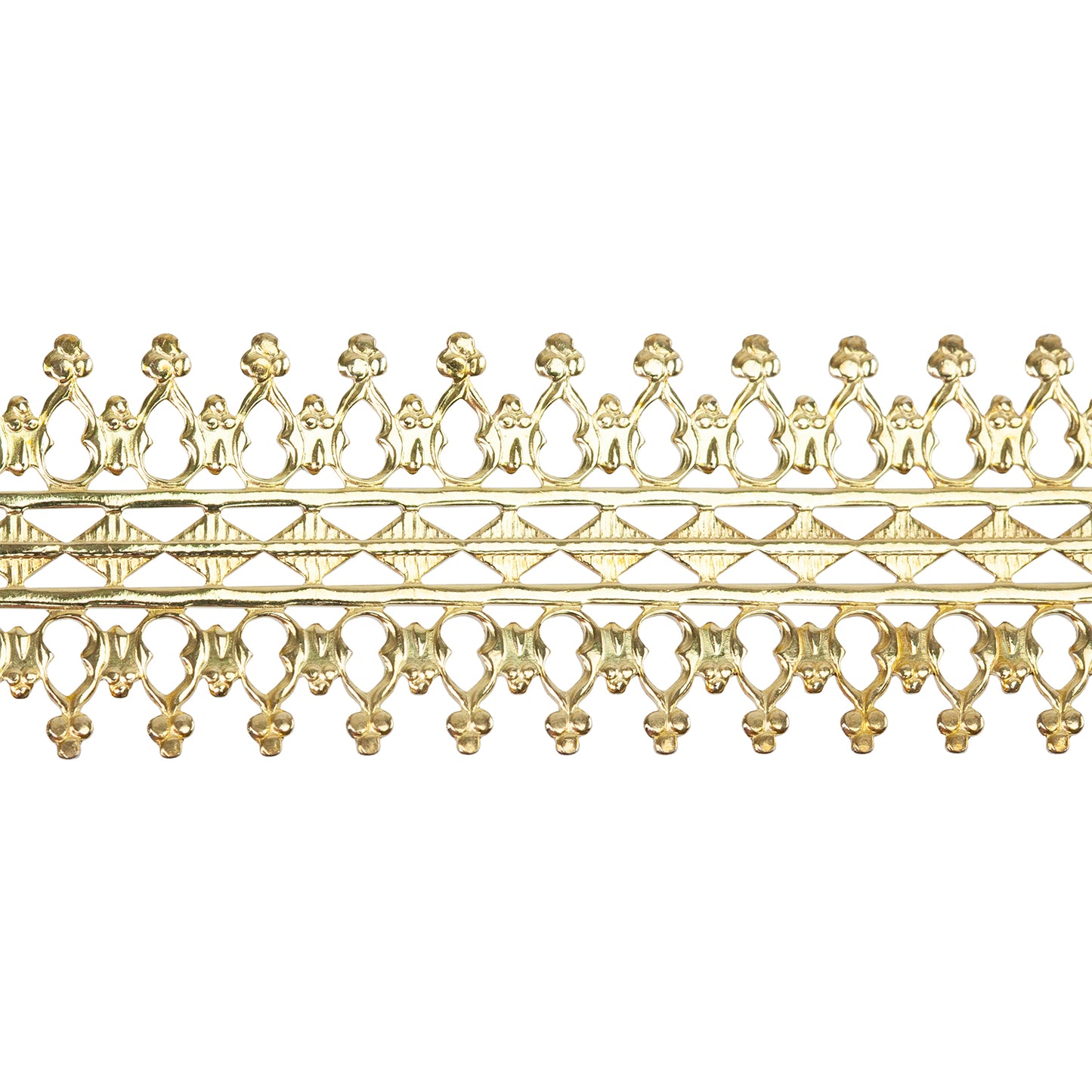 Patterned Wire - Brass - Double Beaded #1 22 gauge Dead Soft - 6" Min